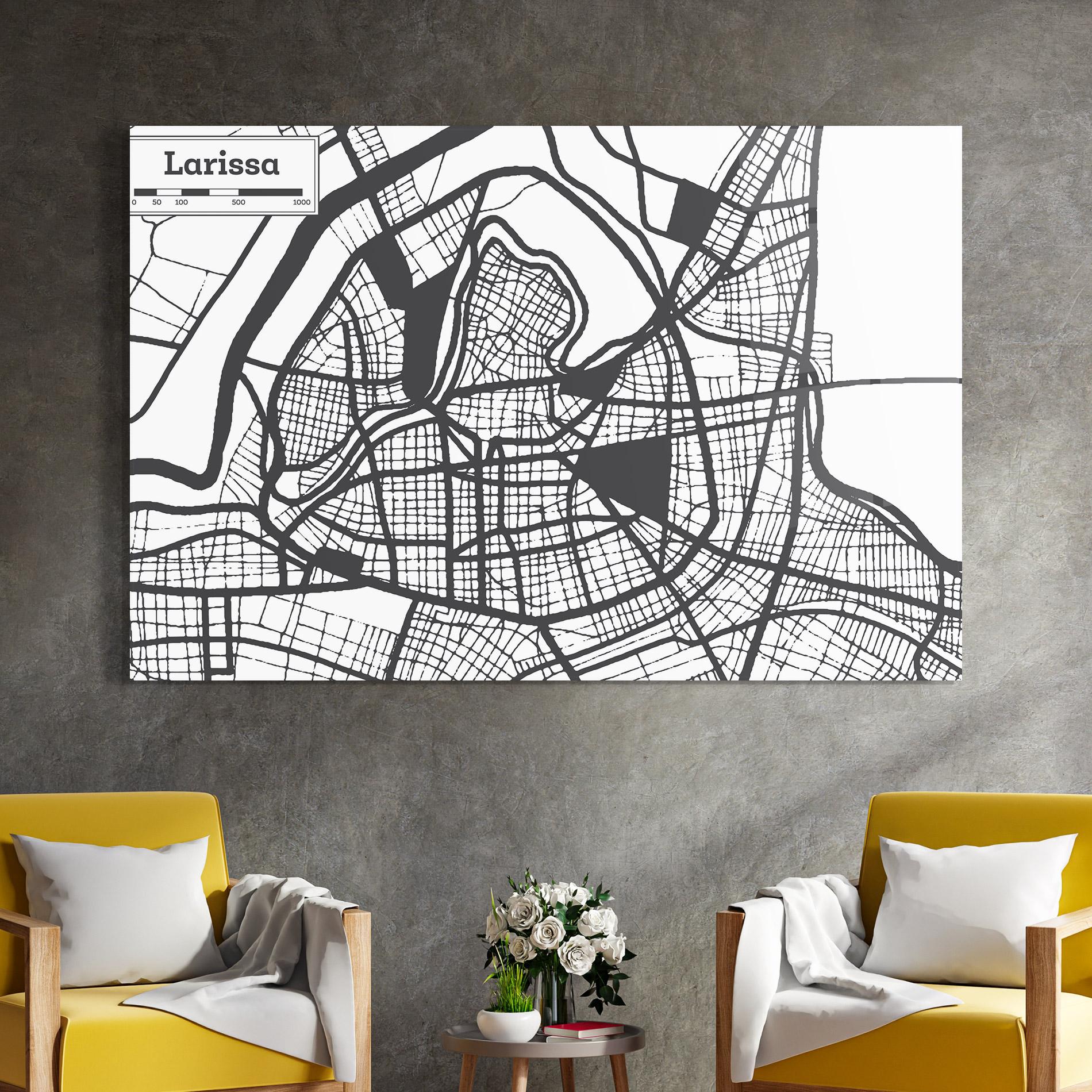 Glasbild Larissa Map mockup 4