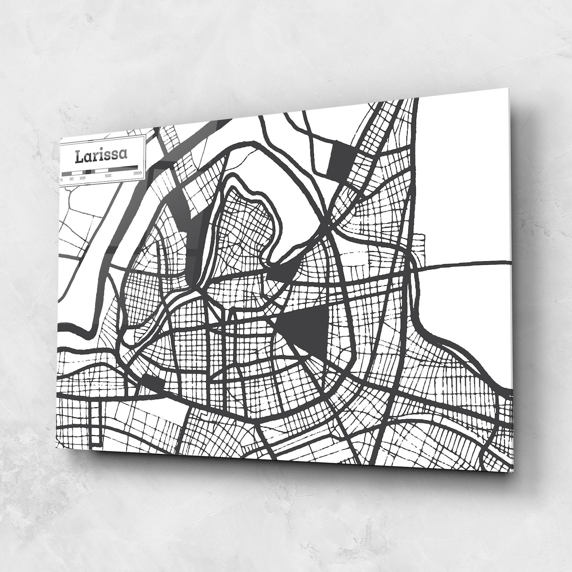 Glasbild Larissa Map mockup 1