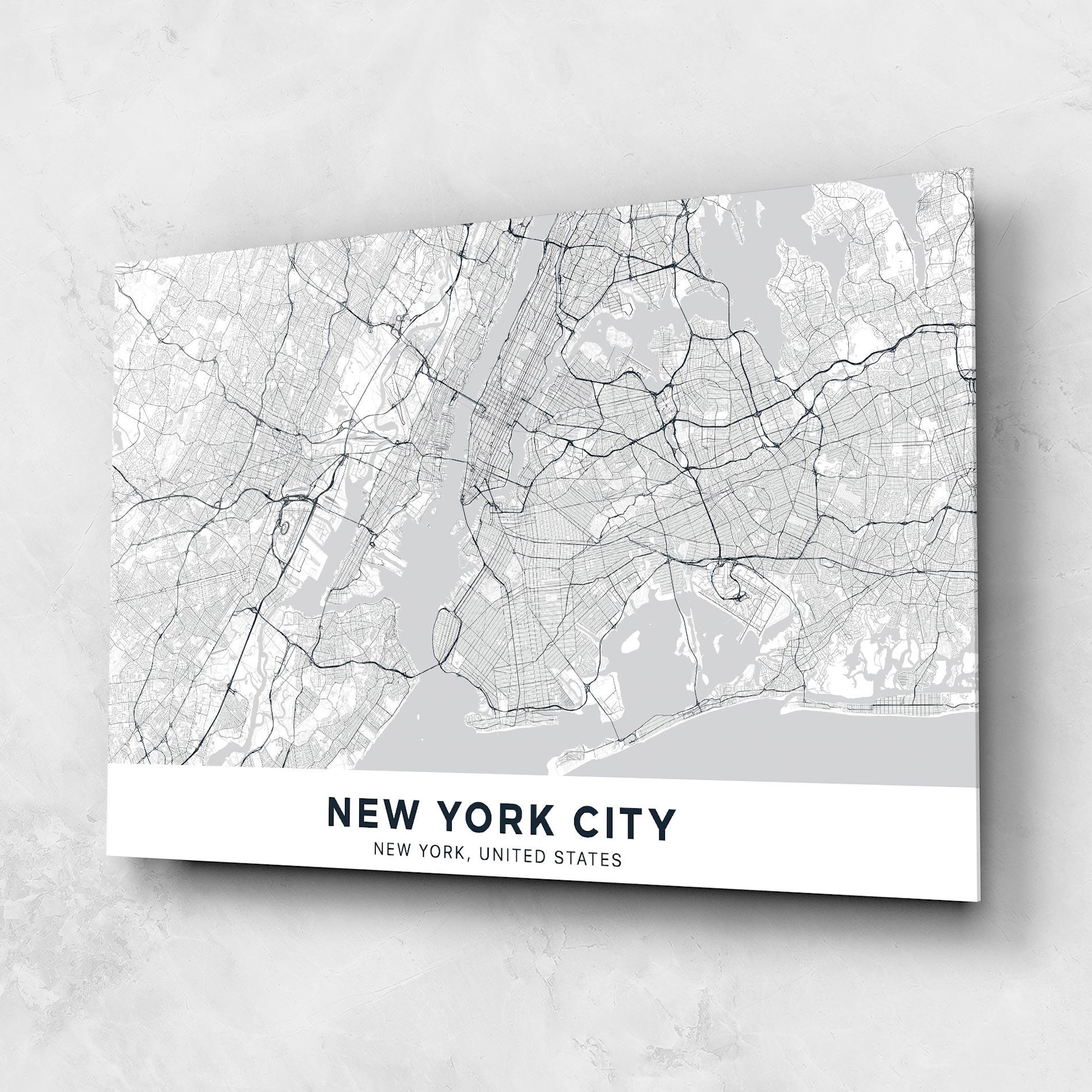 Glasbild New York Map mockup 1