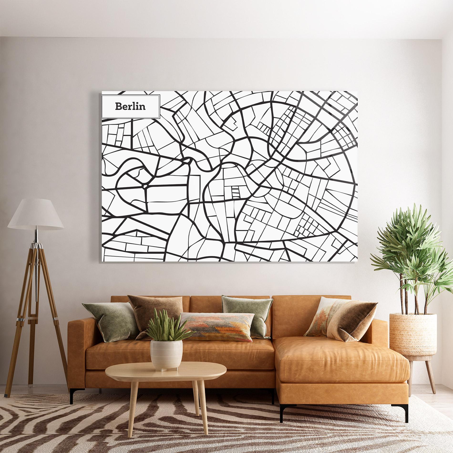 Glasbild Berlin Map mockup 7