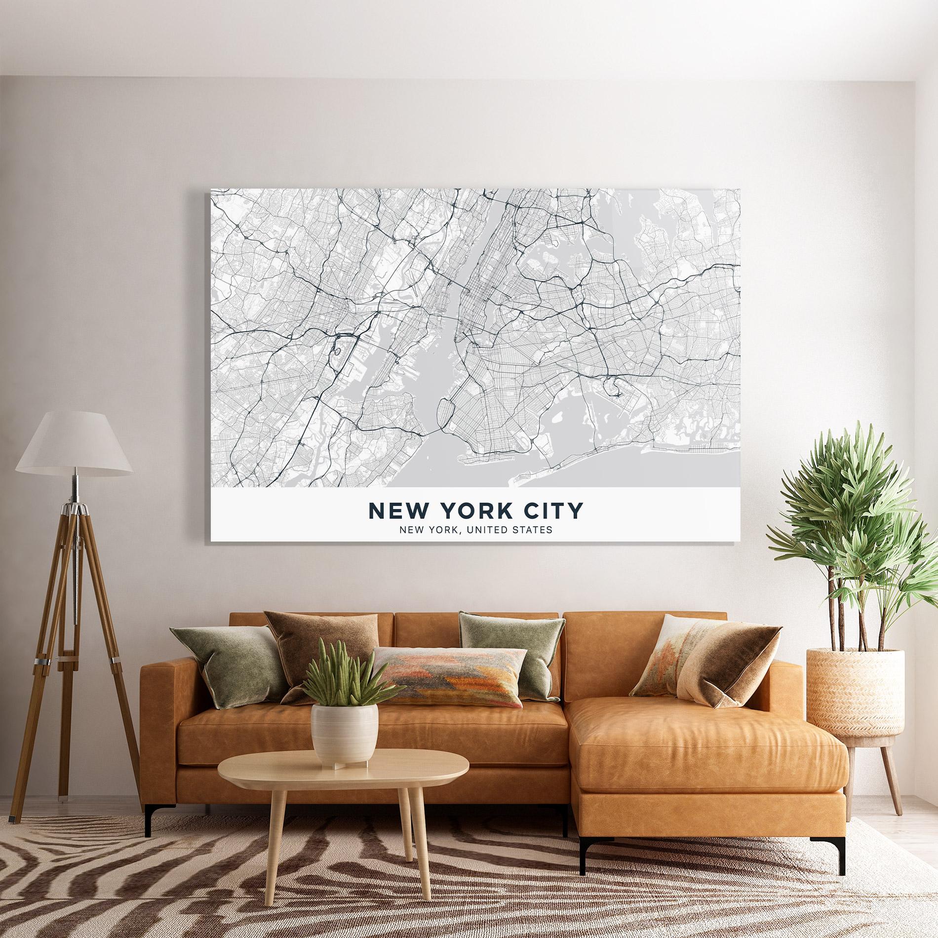 Glasbild New York Map mockup 7