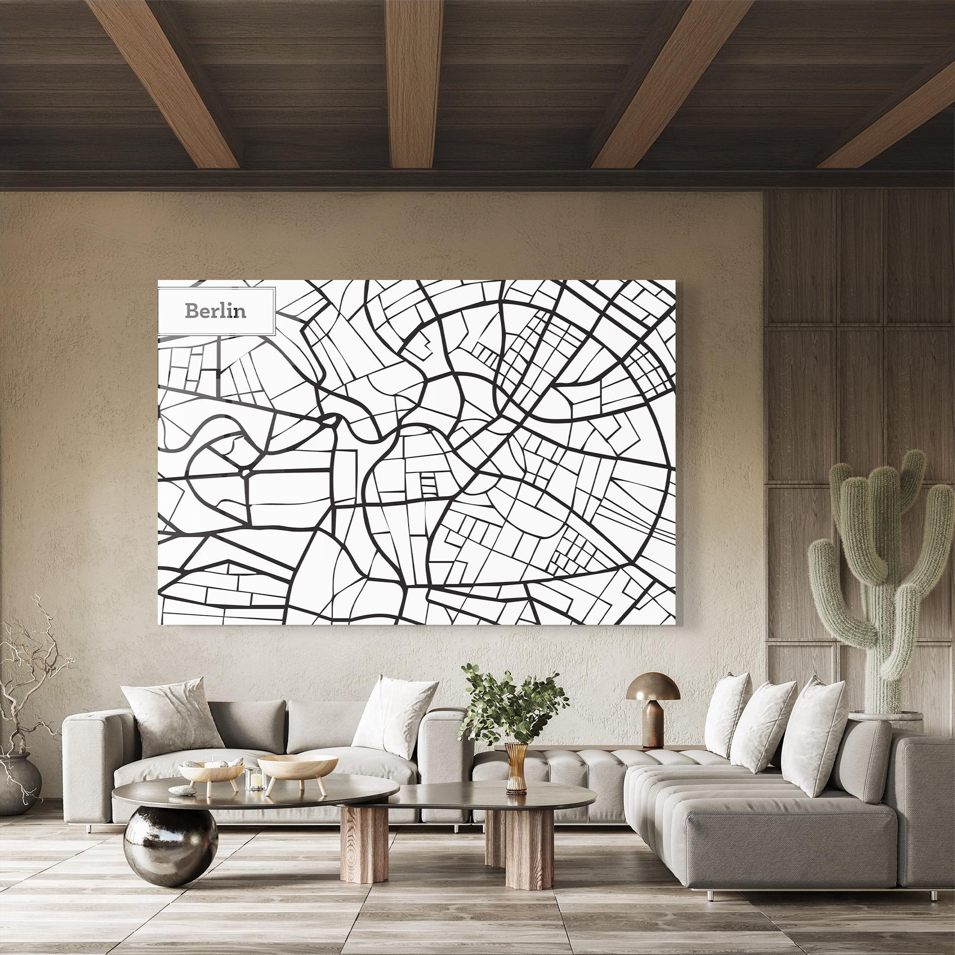Glasbild Berlin Map mockup 8