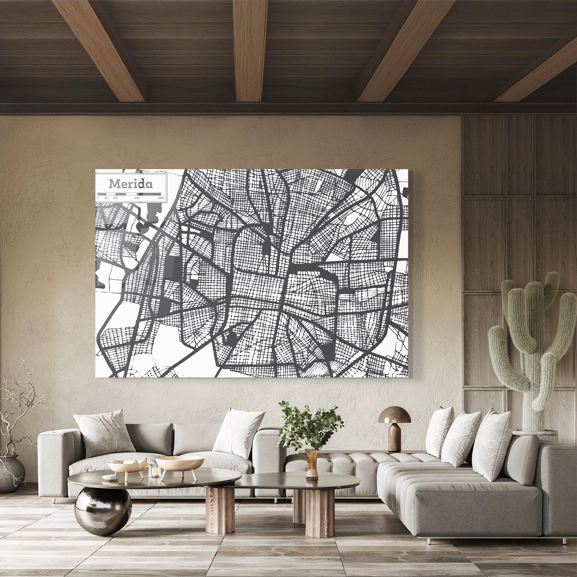 Glasbild Merida Map mockup 8