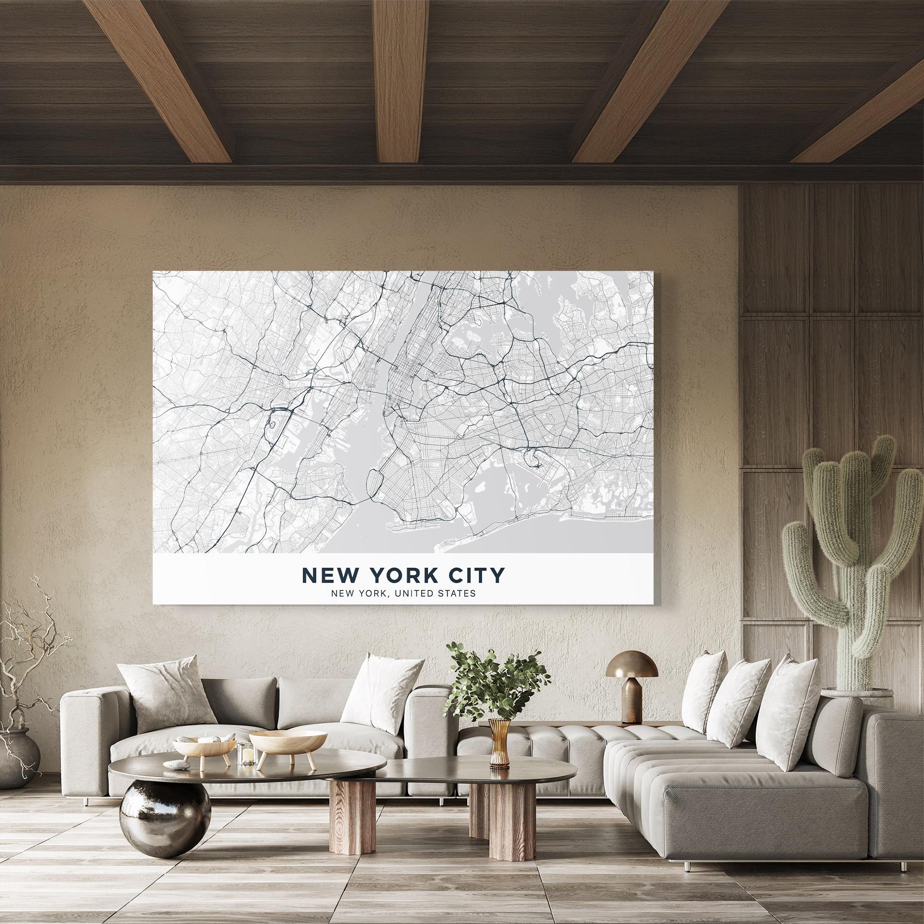 Glasbild New York Map mockup 8
