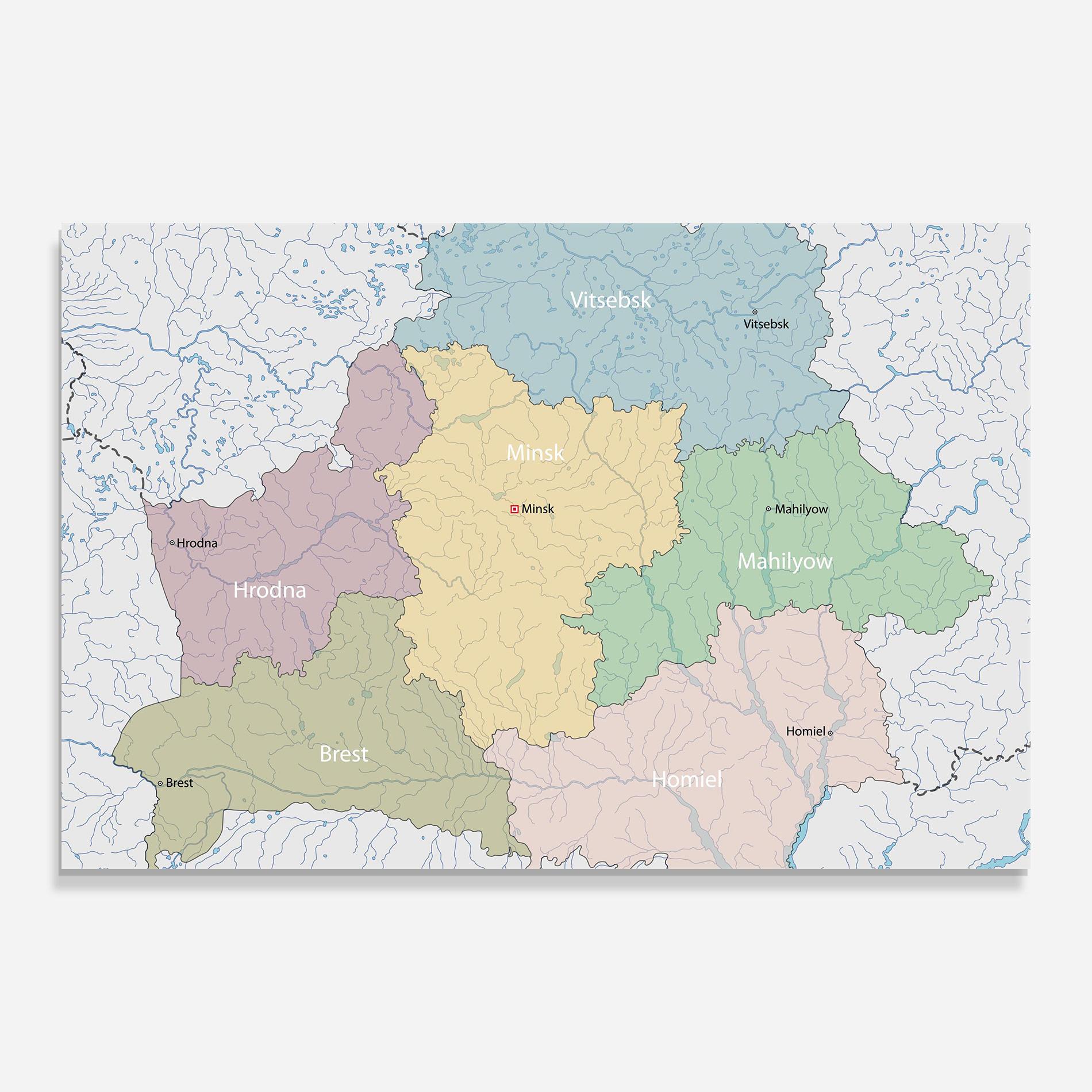 Glasbild Belarus Map mockup 0