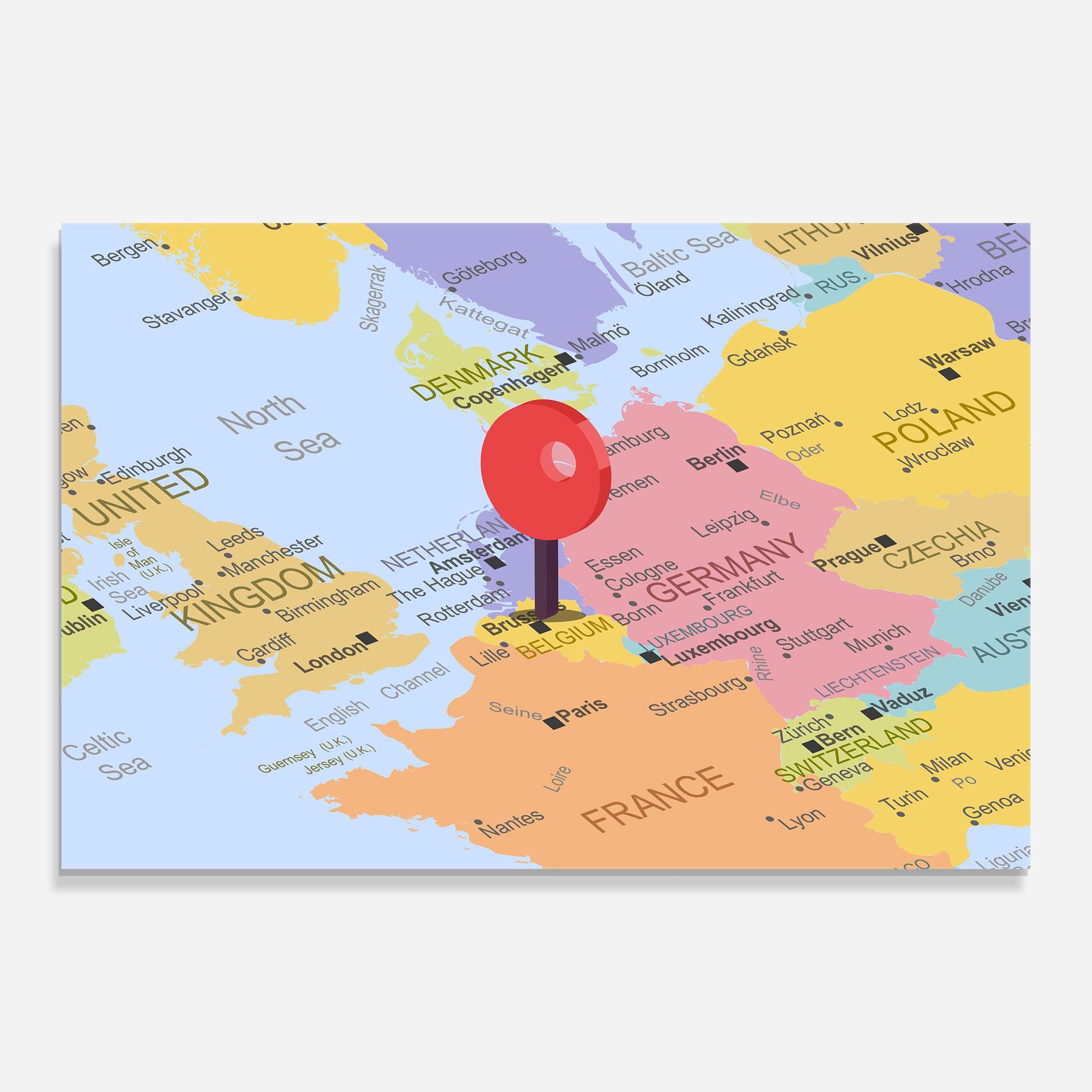 Glasbild Belgium Close Up mockup 0