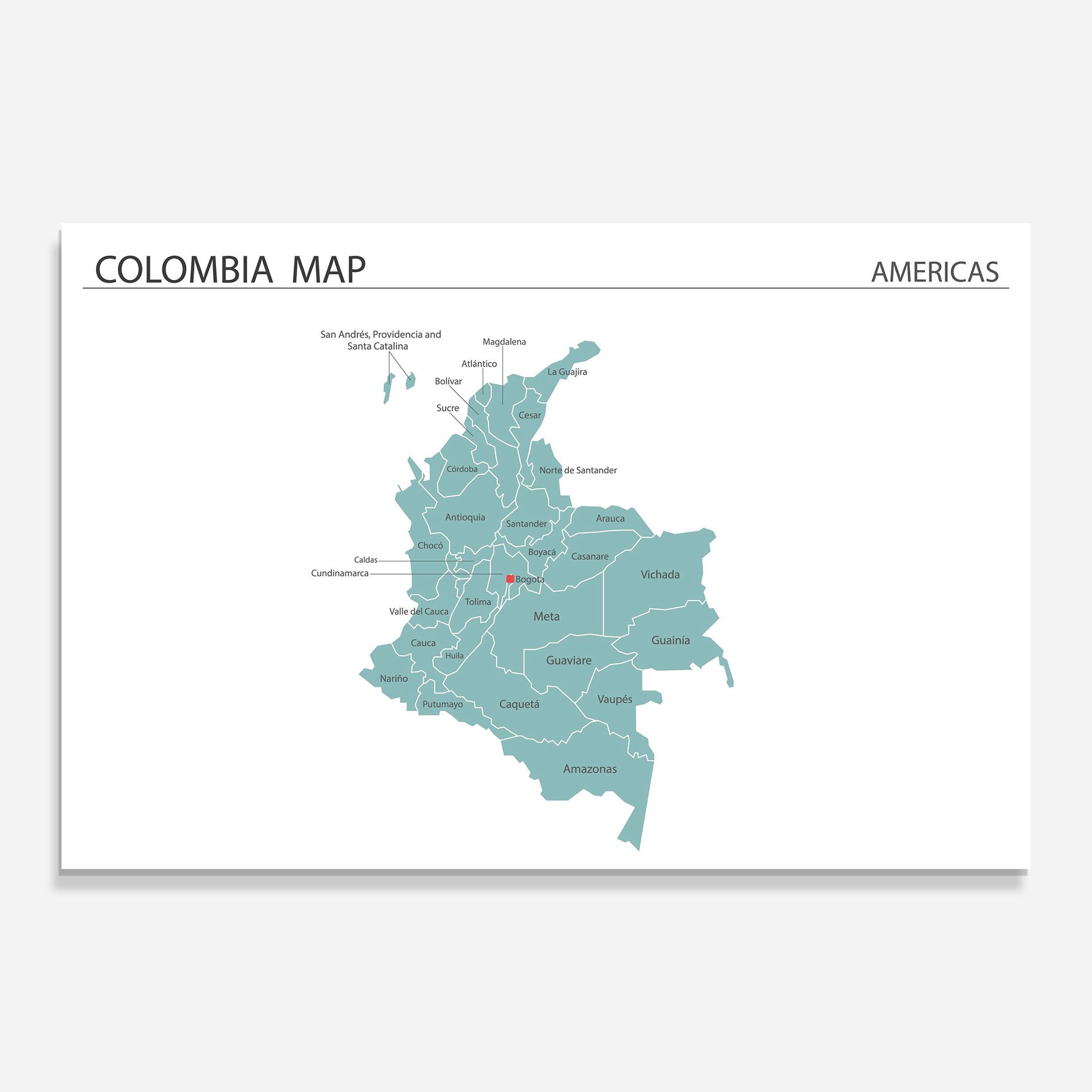 Colombia Map mockup 0