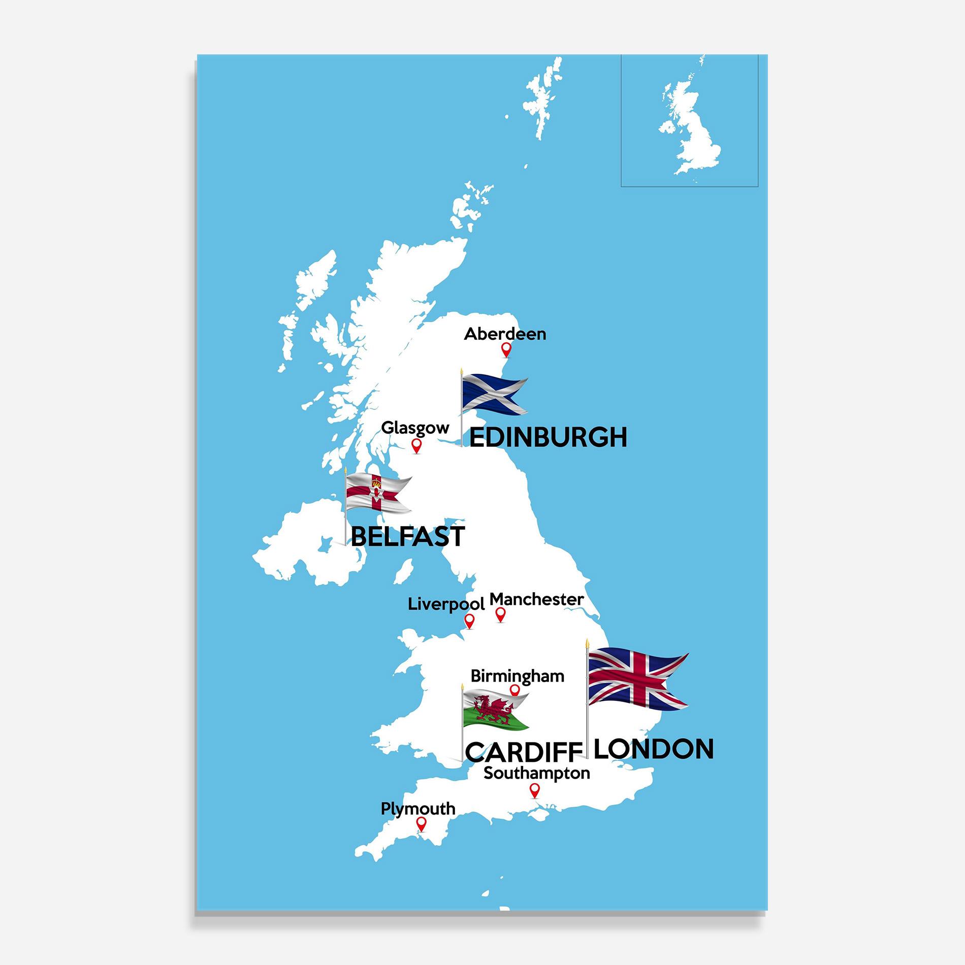 Glasbild England Map mockup 0