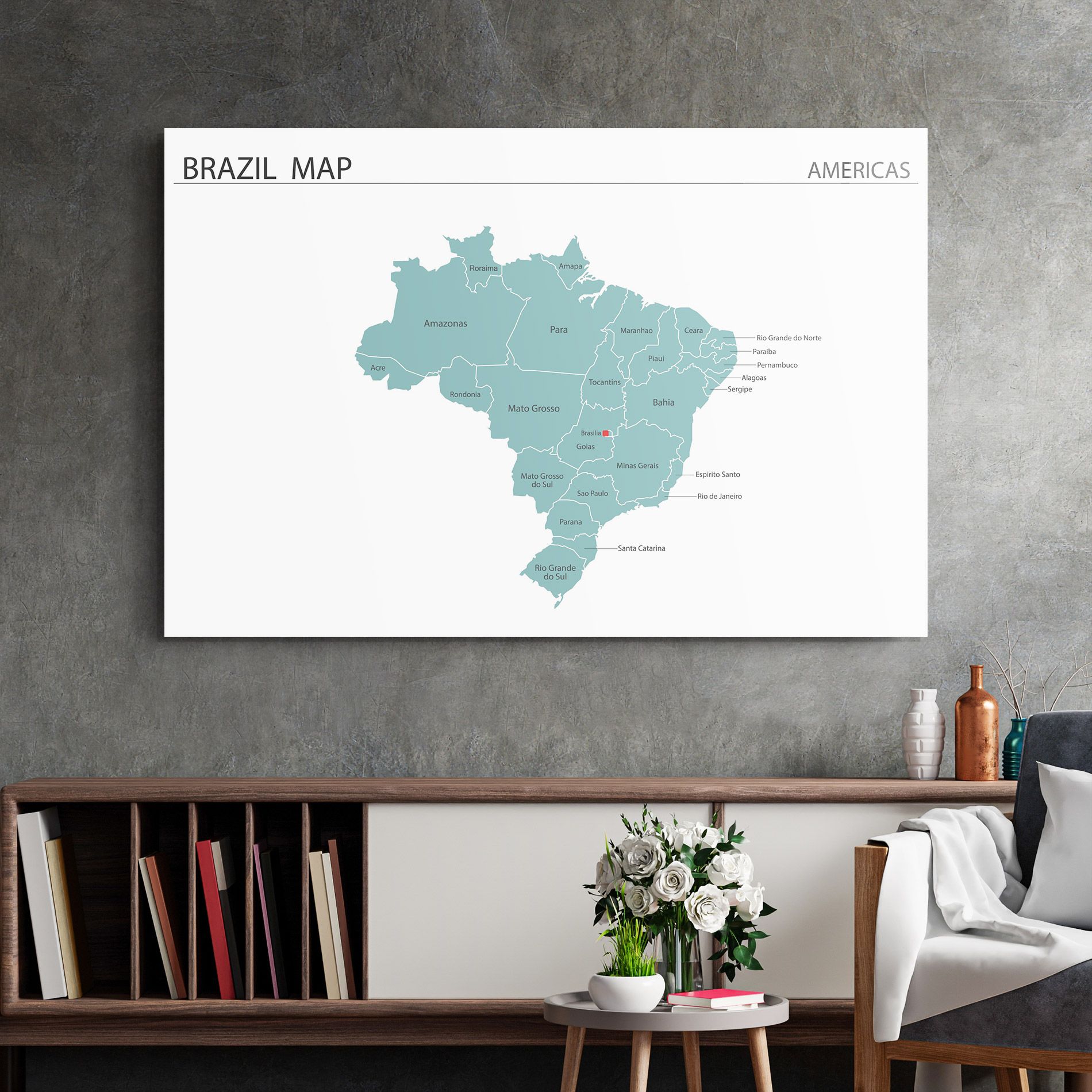 Brazil Map mockup 2
