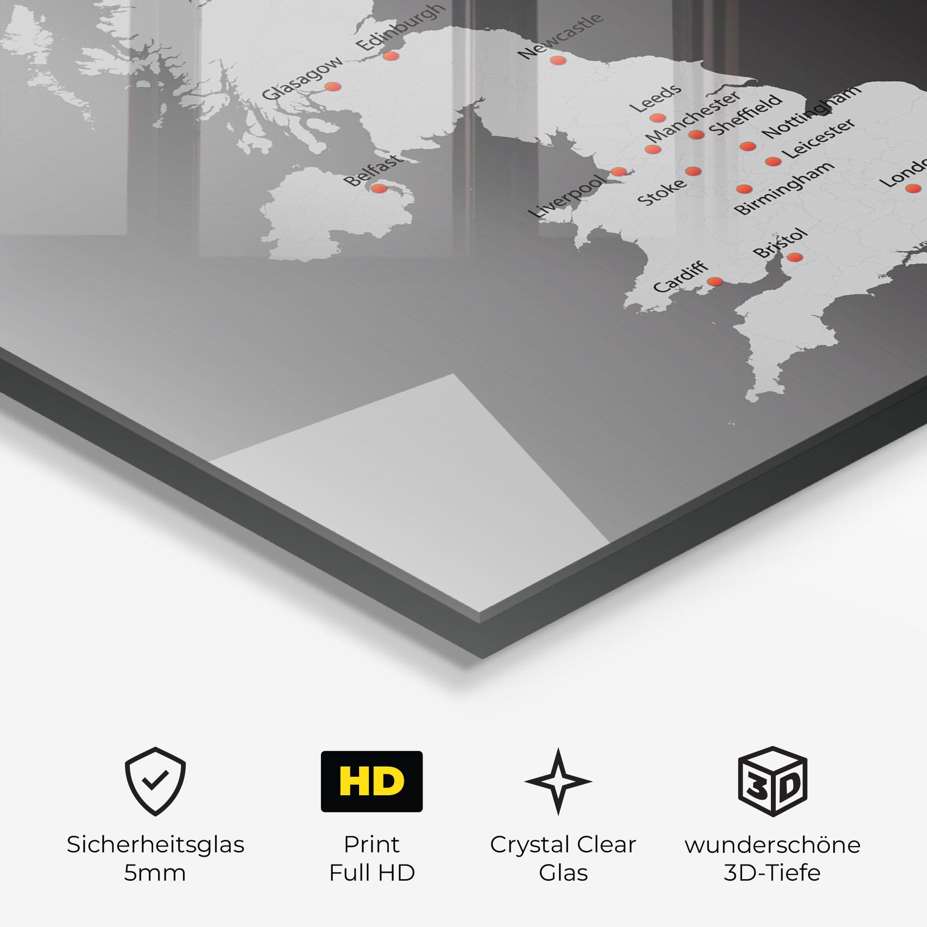 Glasbild Uk Map mockup 3