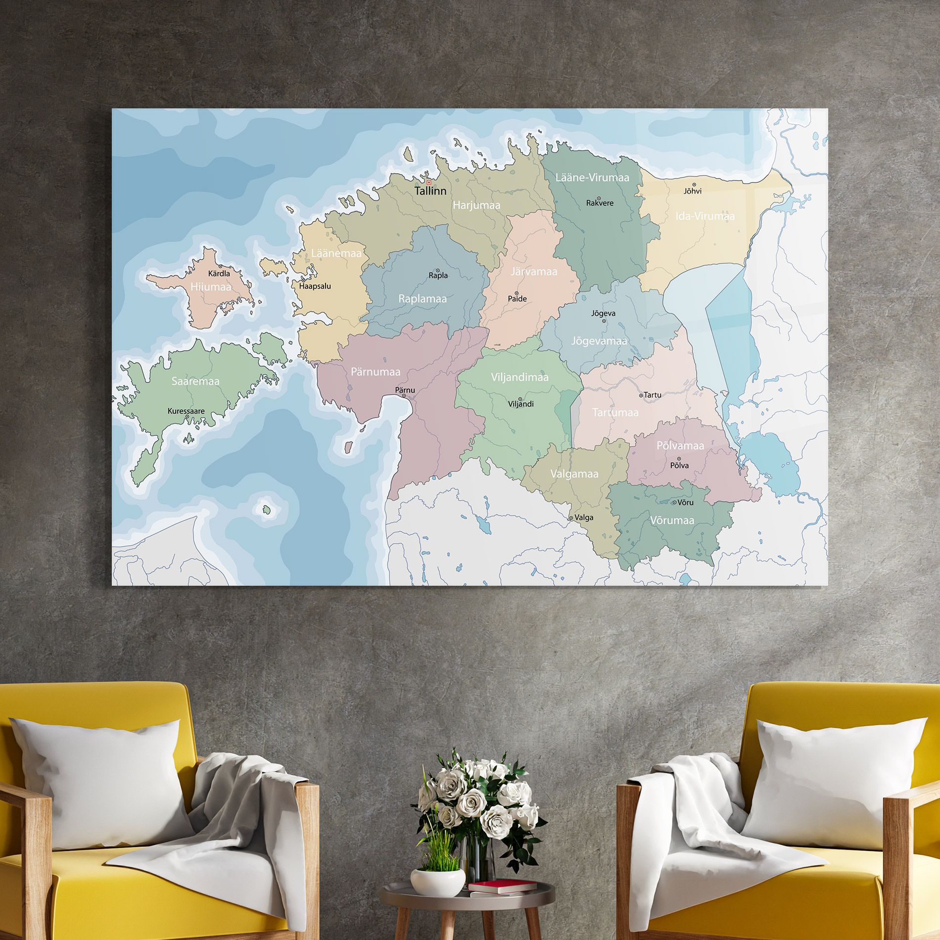 Estonia Map mockup 4
