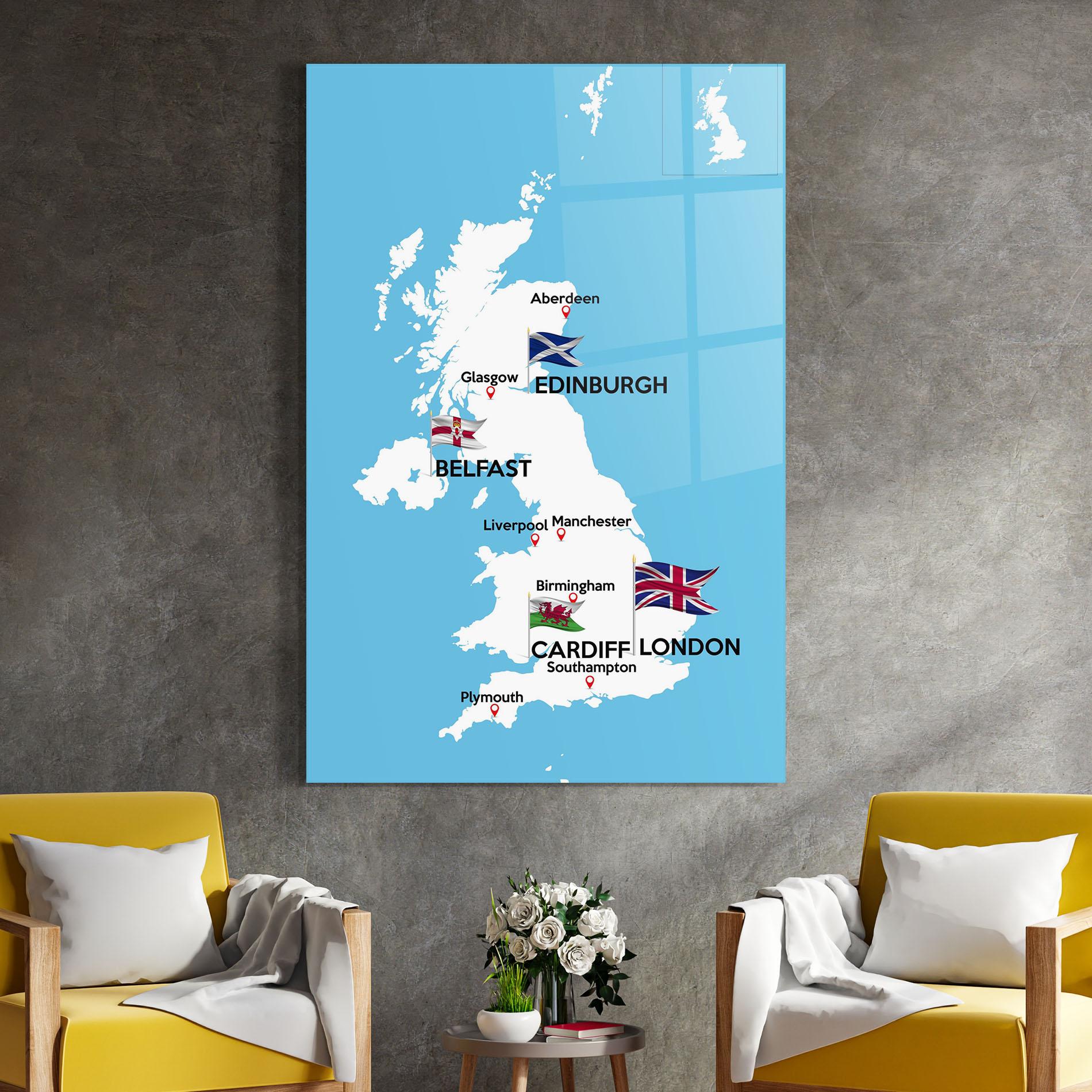 Glasbild England Map mockup 4