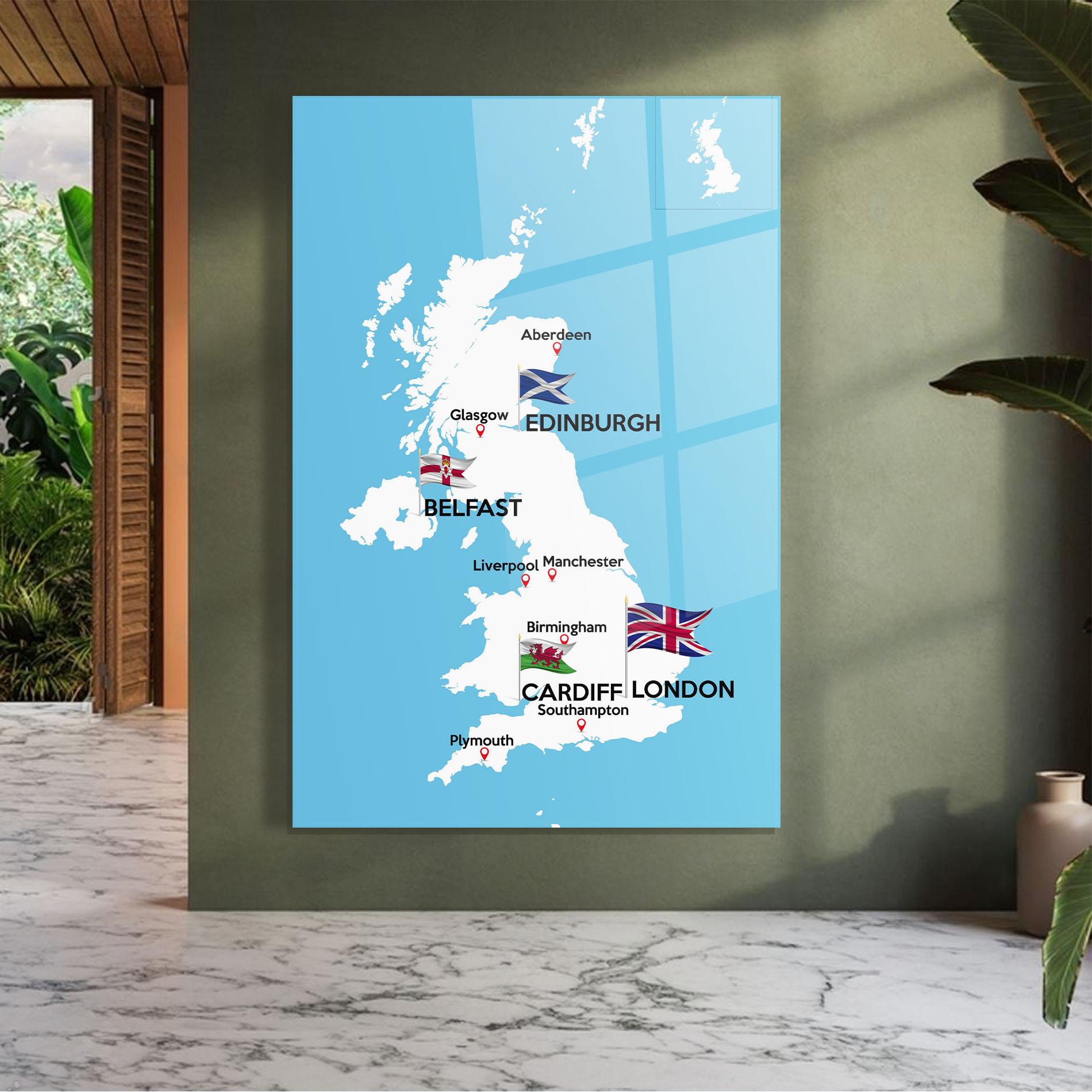 Glasbild England Map mockup 7