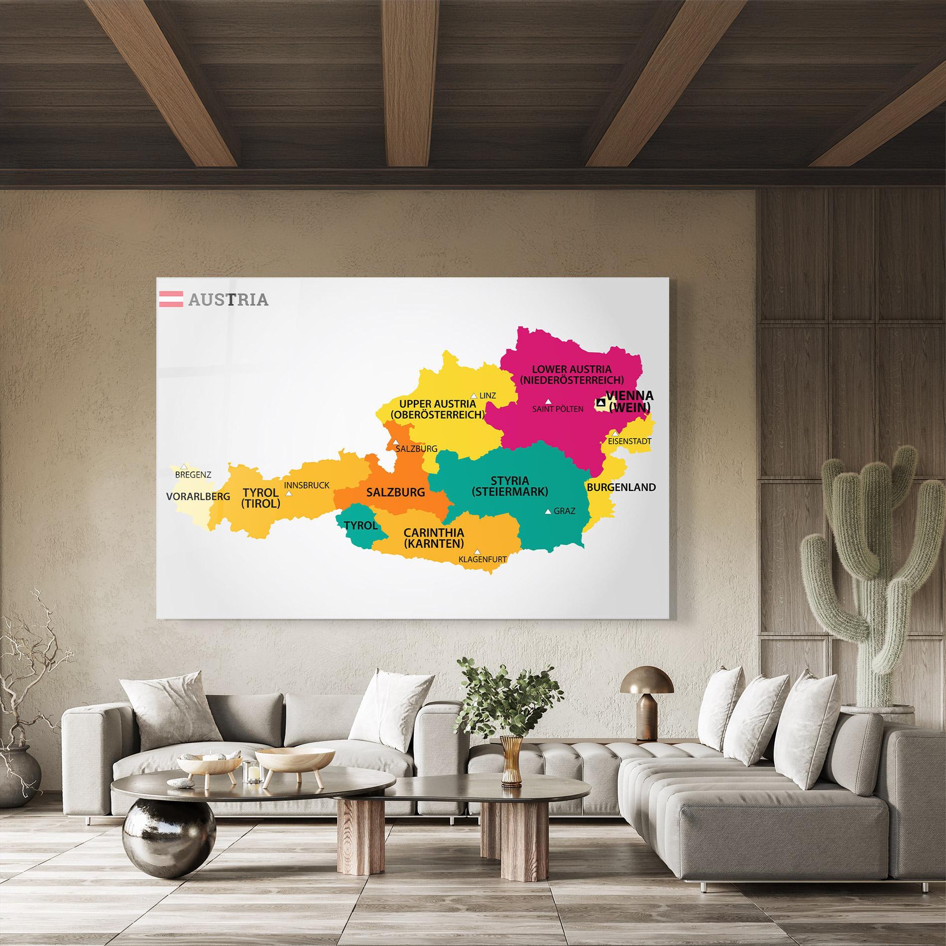 Glasbild Austria Color Map mockup 8