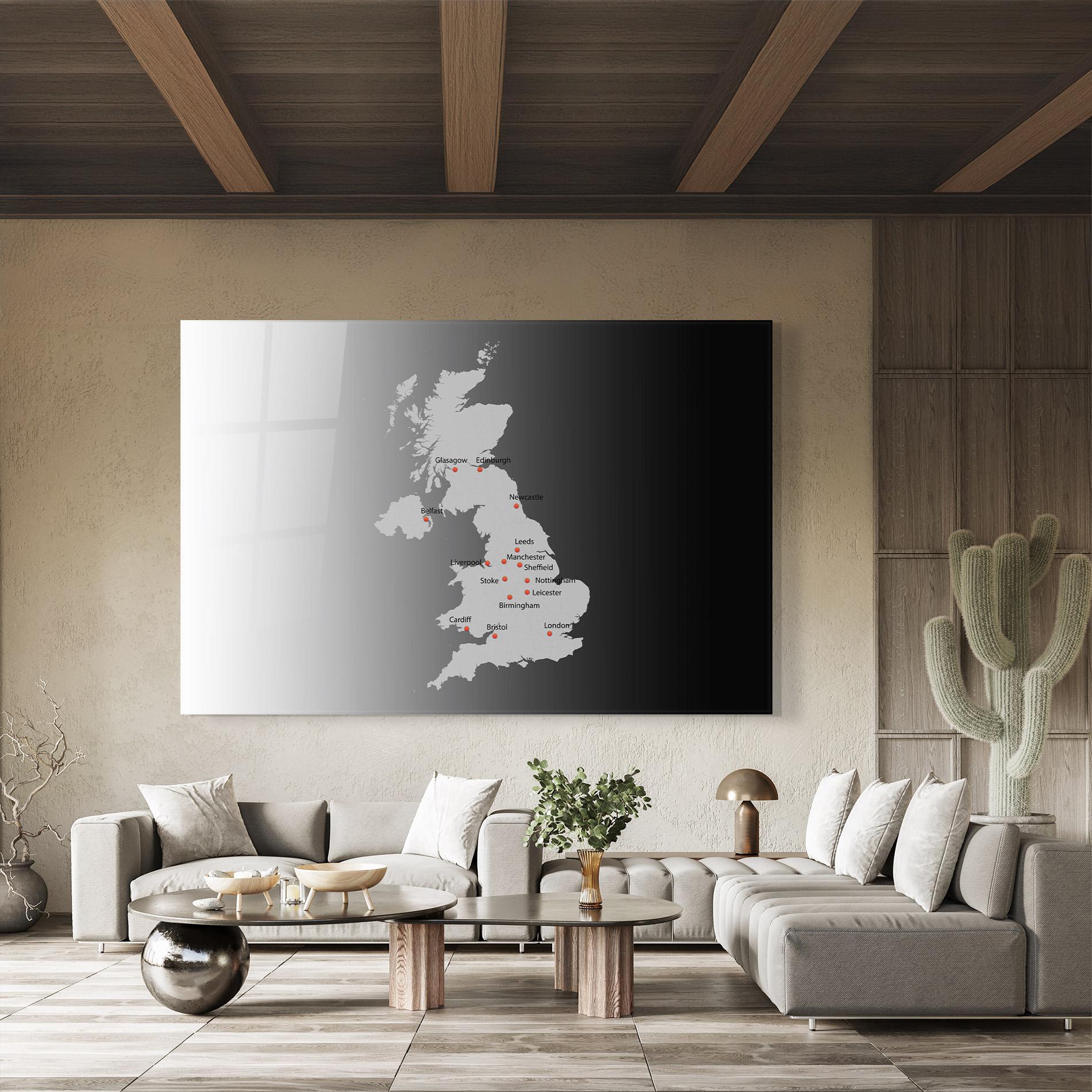 Glasbild Uk Map mockup 8
