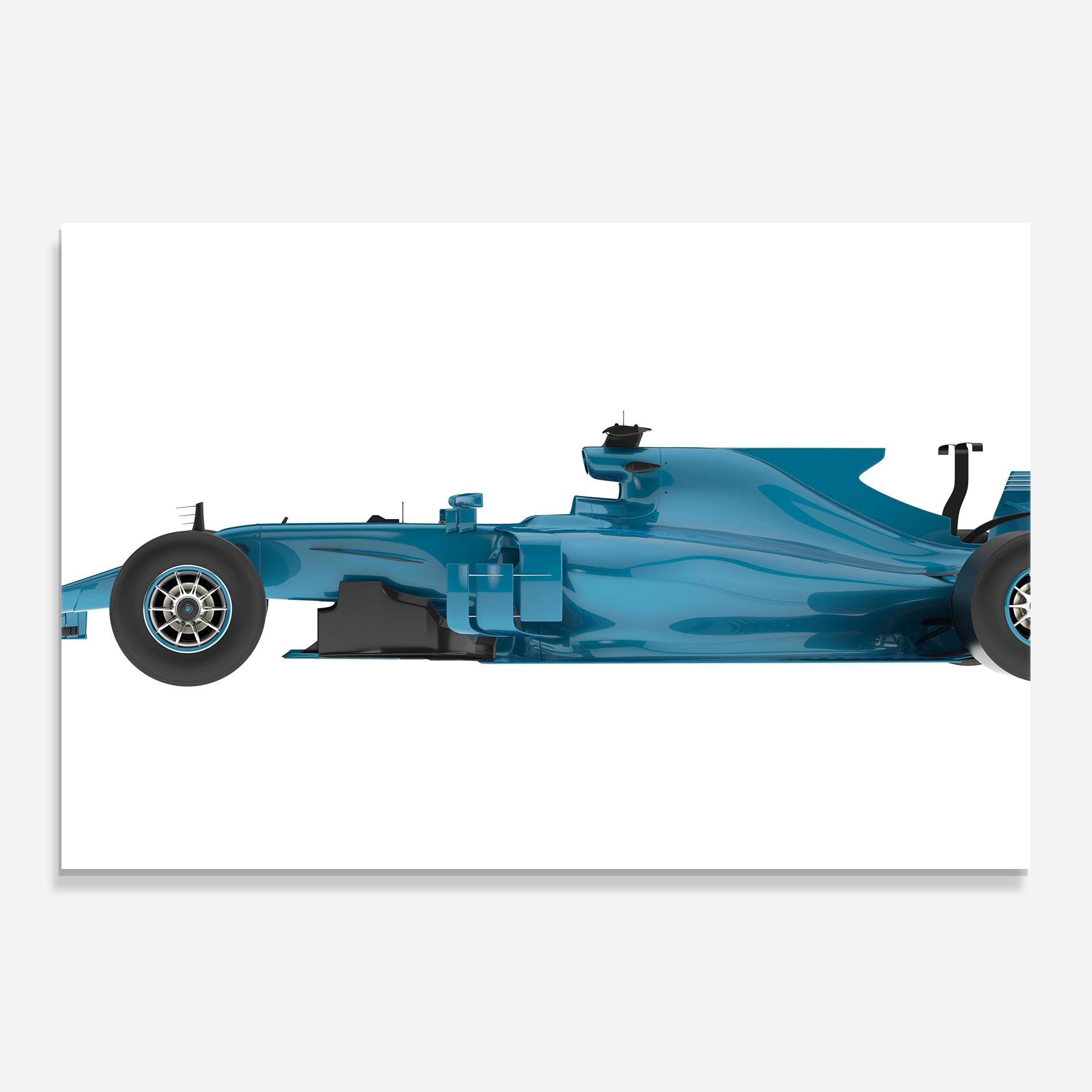 Glasbild Blue F1 Toy mockup 0