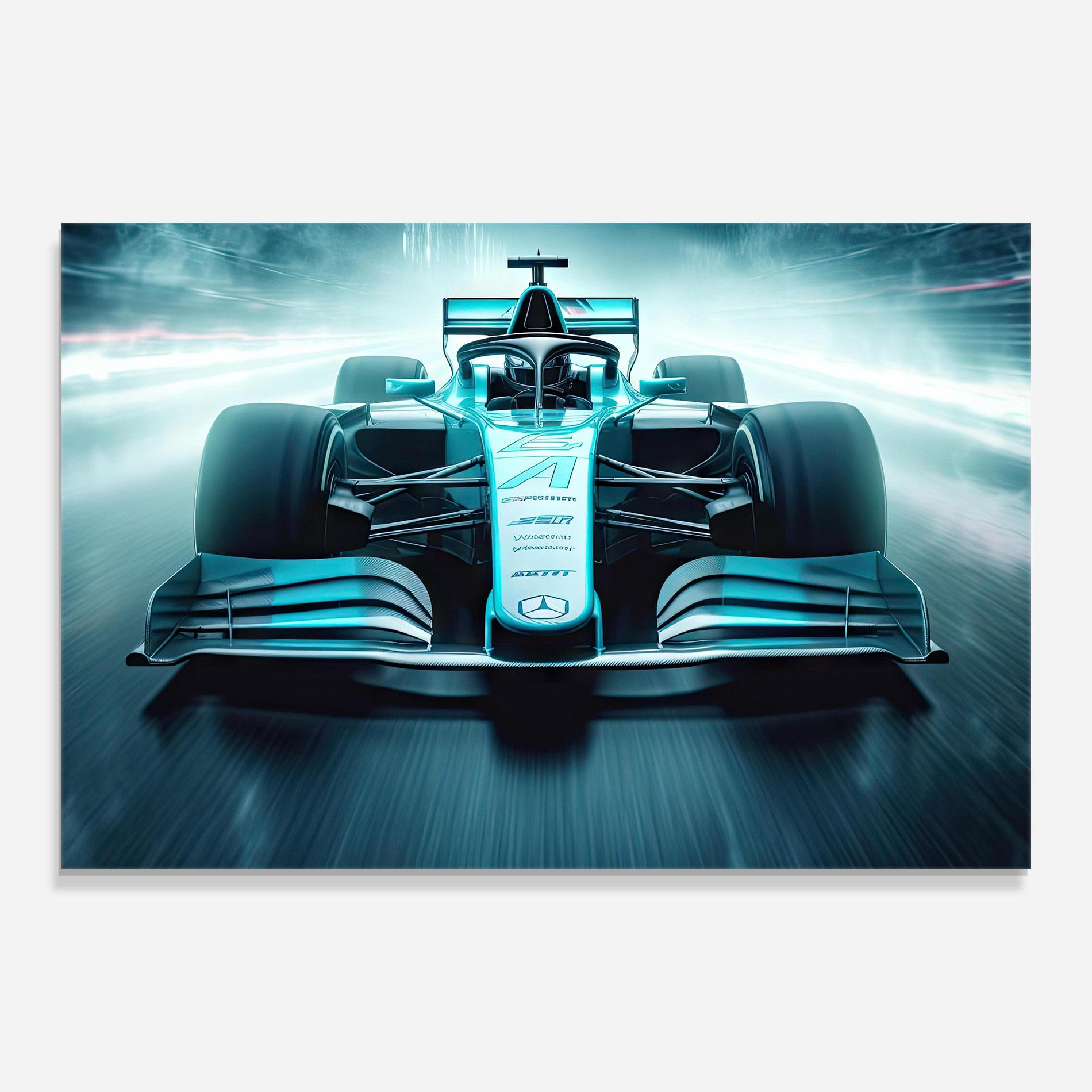 Glasbild F1 Smoke Cars mockup 0