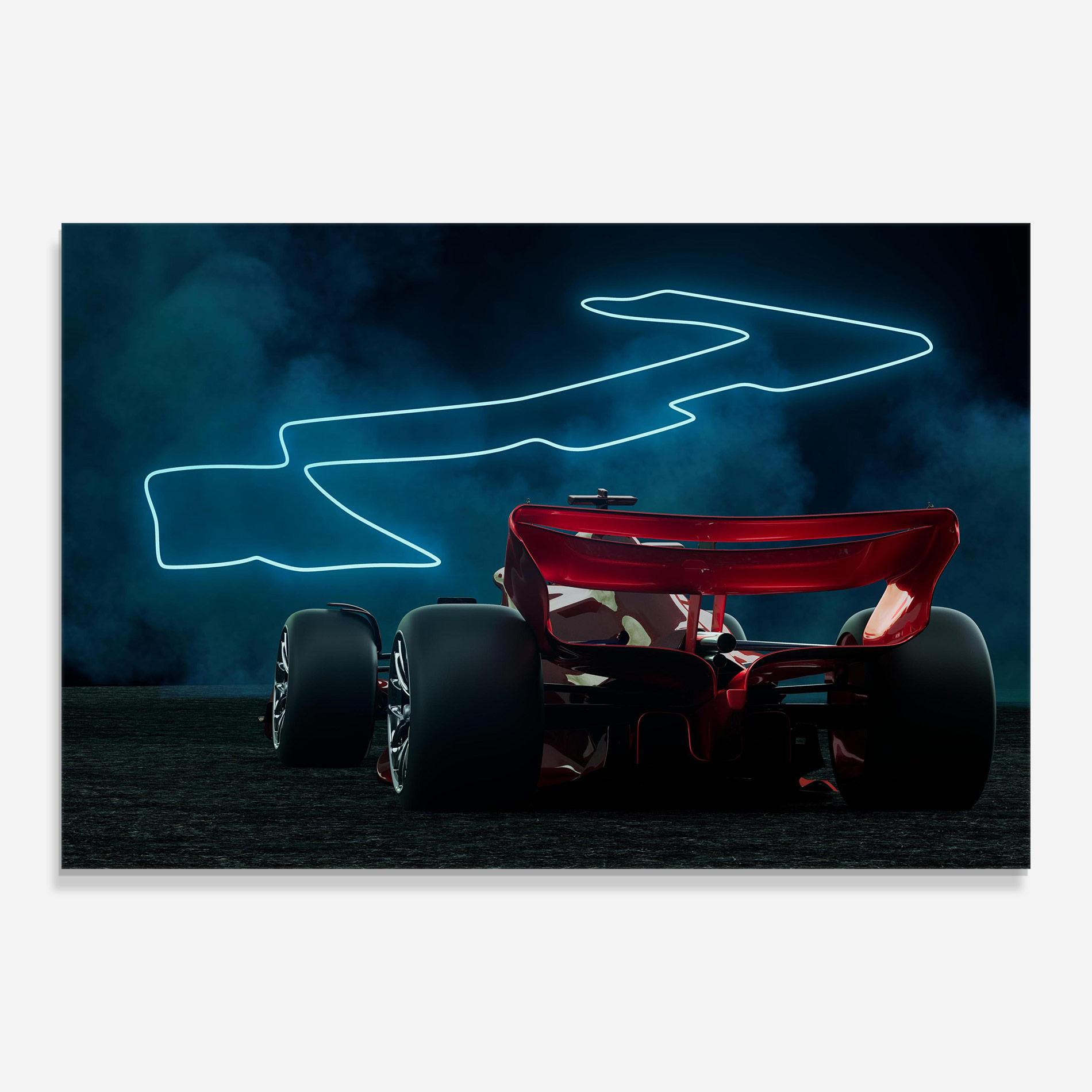 Glasbild Race Car F1 mockup 0