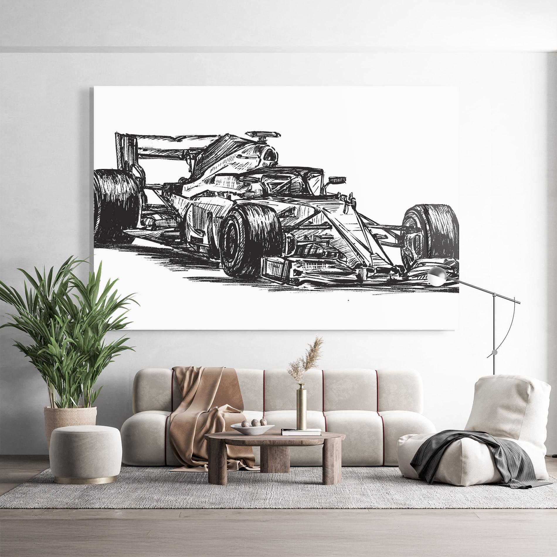 Glasbild Black Line F1 mockup 9