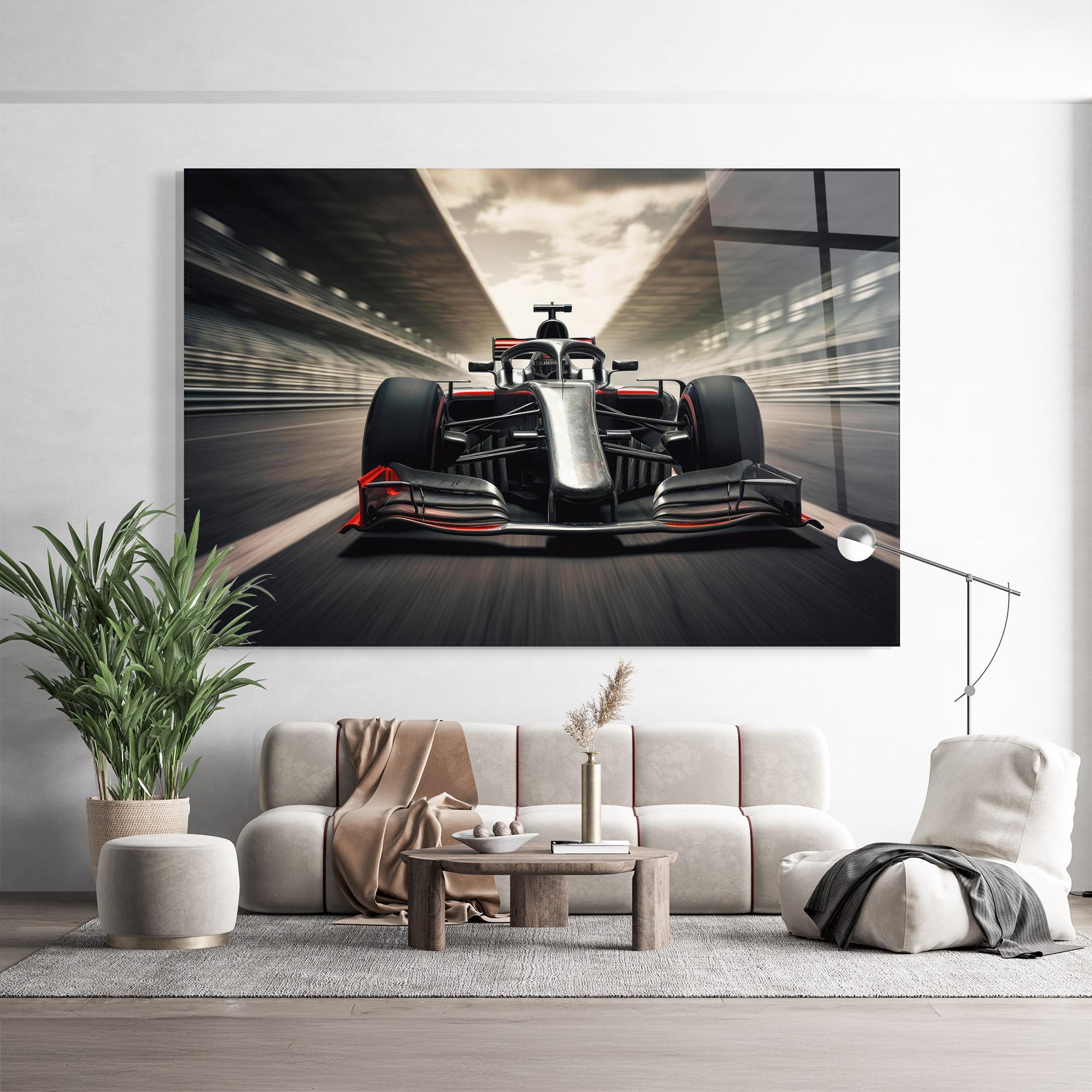 Glasbild Black Red F1 mockup 9