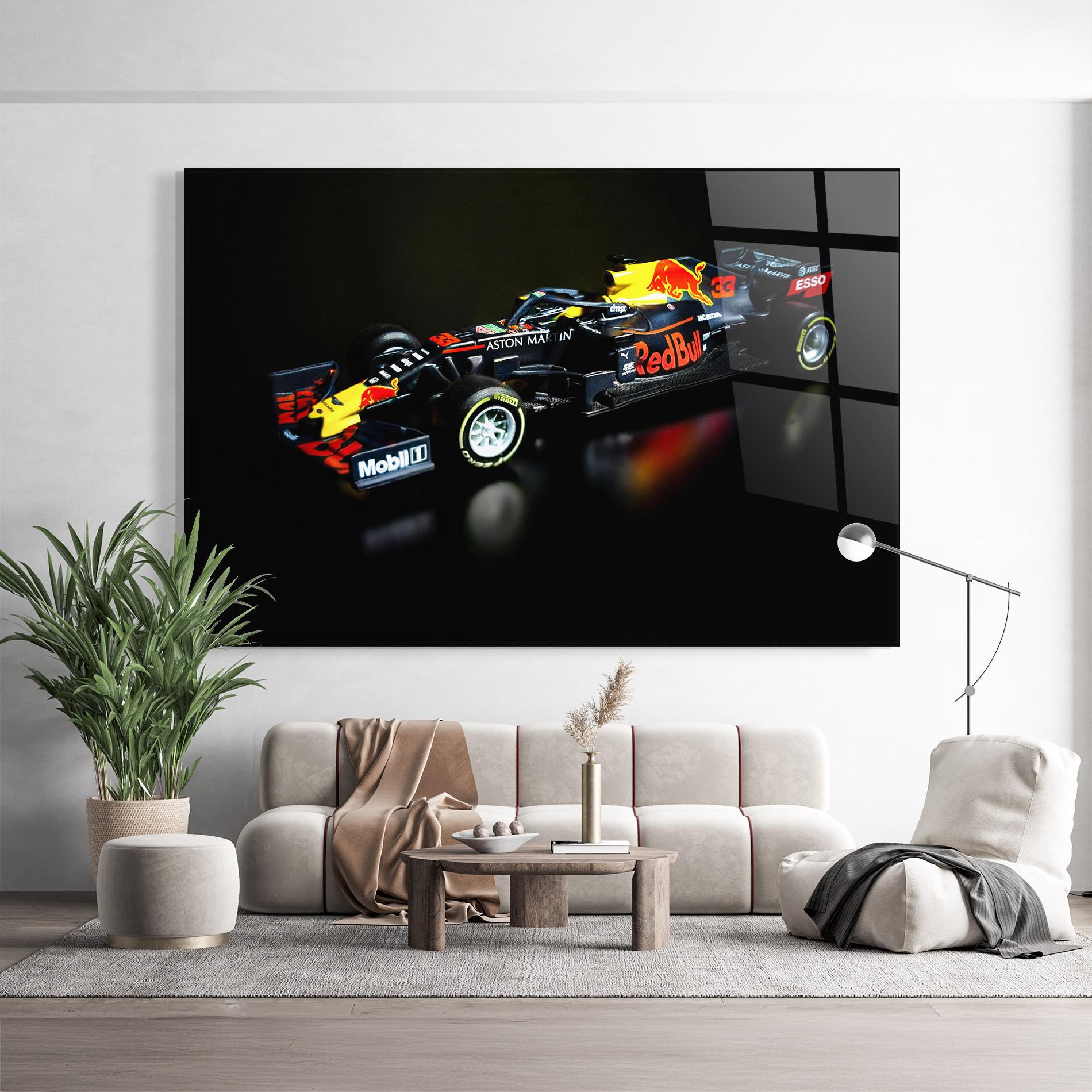 Glasbild Black Yellow F1 mockup 9