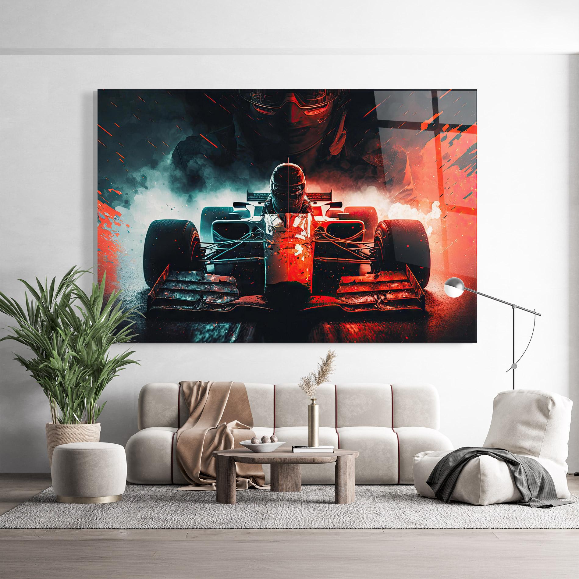 Glasbild Blue Red F1 mockup 9