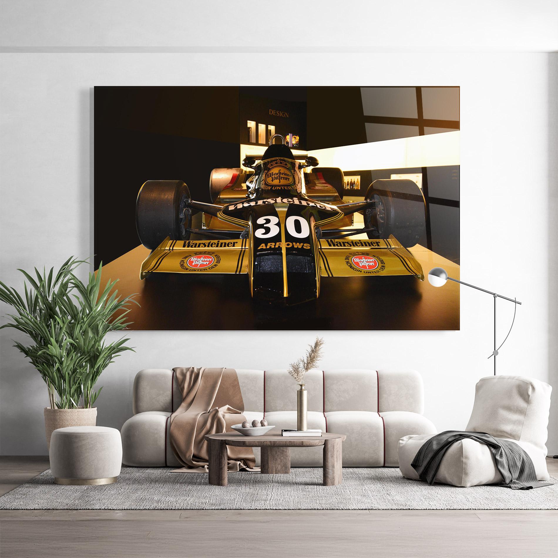 Glasbild Formula 1 Car Color mockup 9