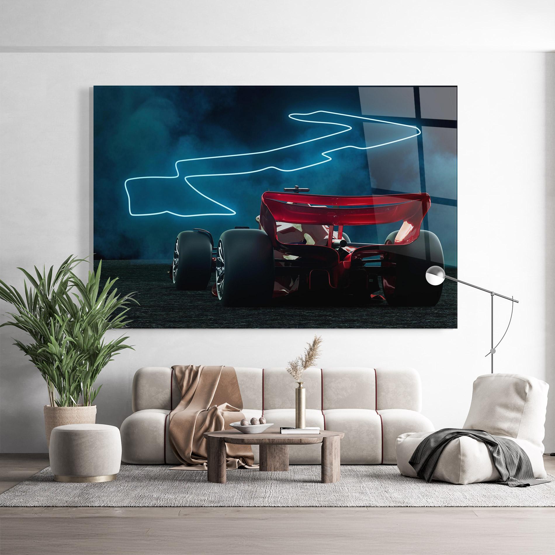 Glasbild Race Car F1 mockup 9
