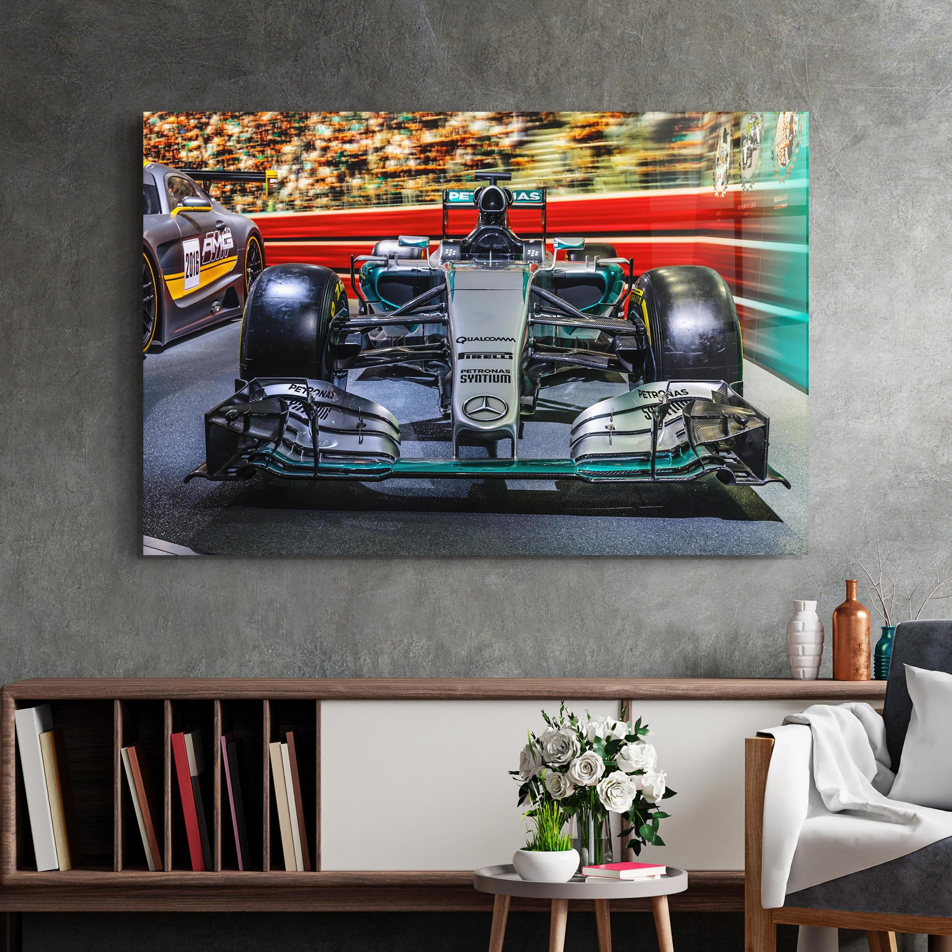 Glasbild Black Green F1 mockup 2