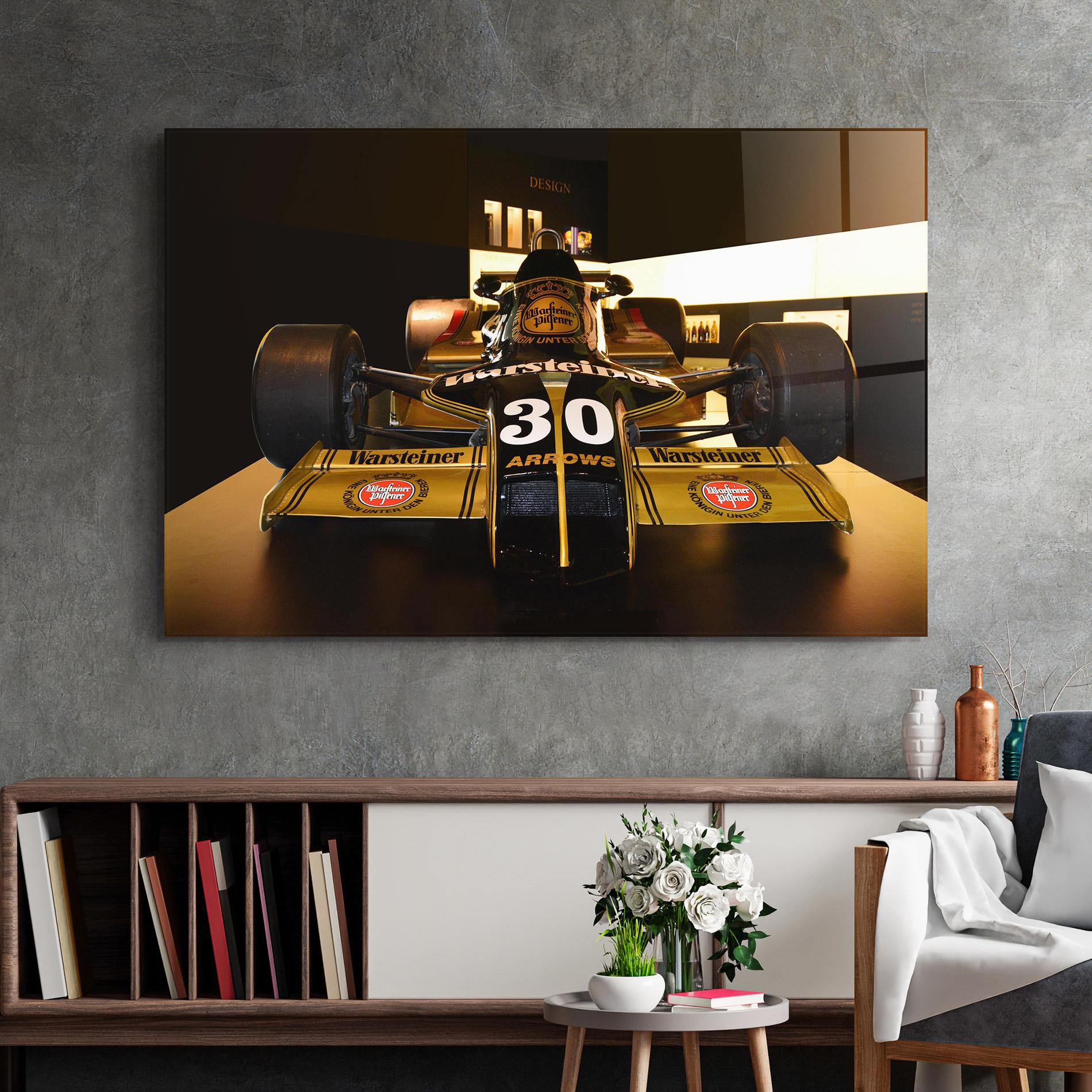 Glasbild Formula 1 Car Color mockup 2