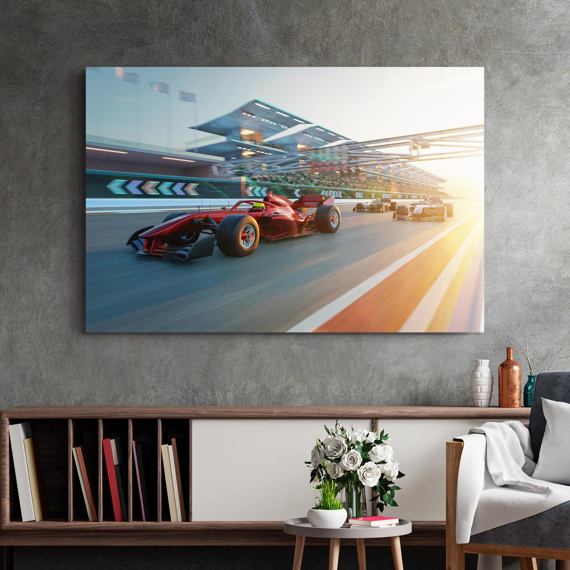 Glasbild Red F1 Speed mockup 2