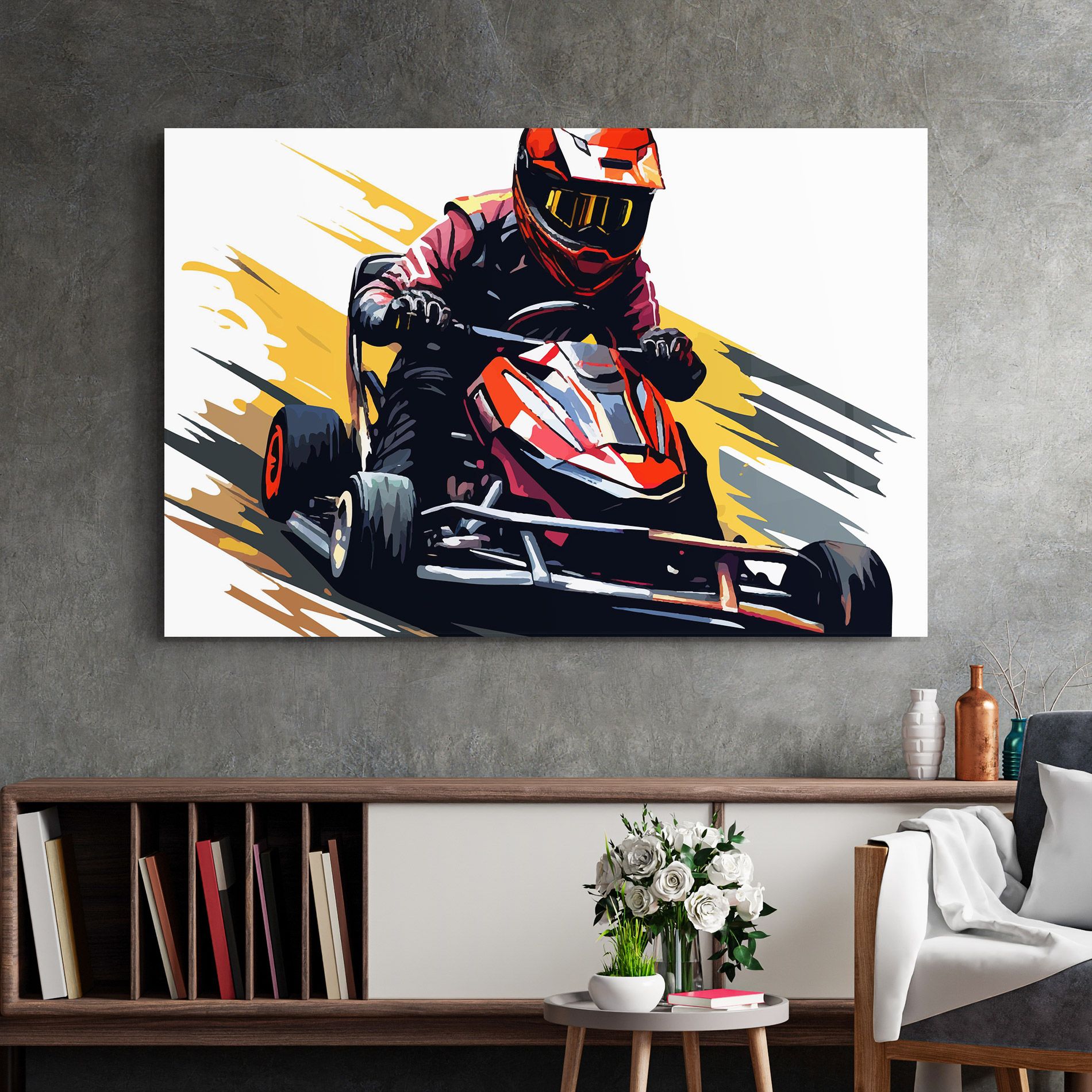 Red Race F1 Car mockup 2