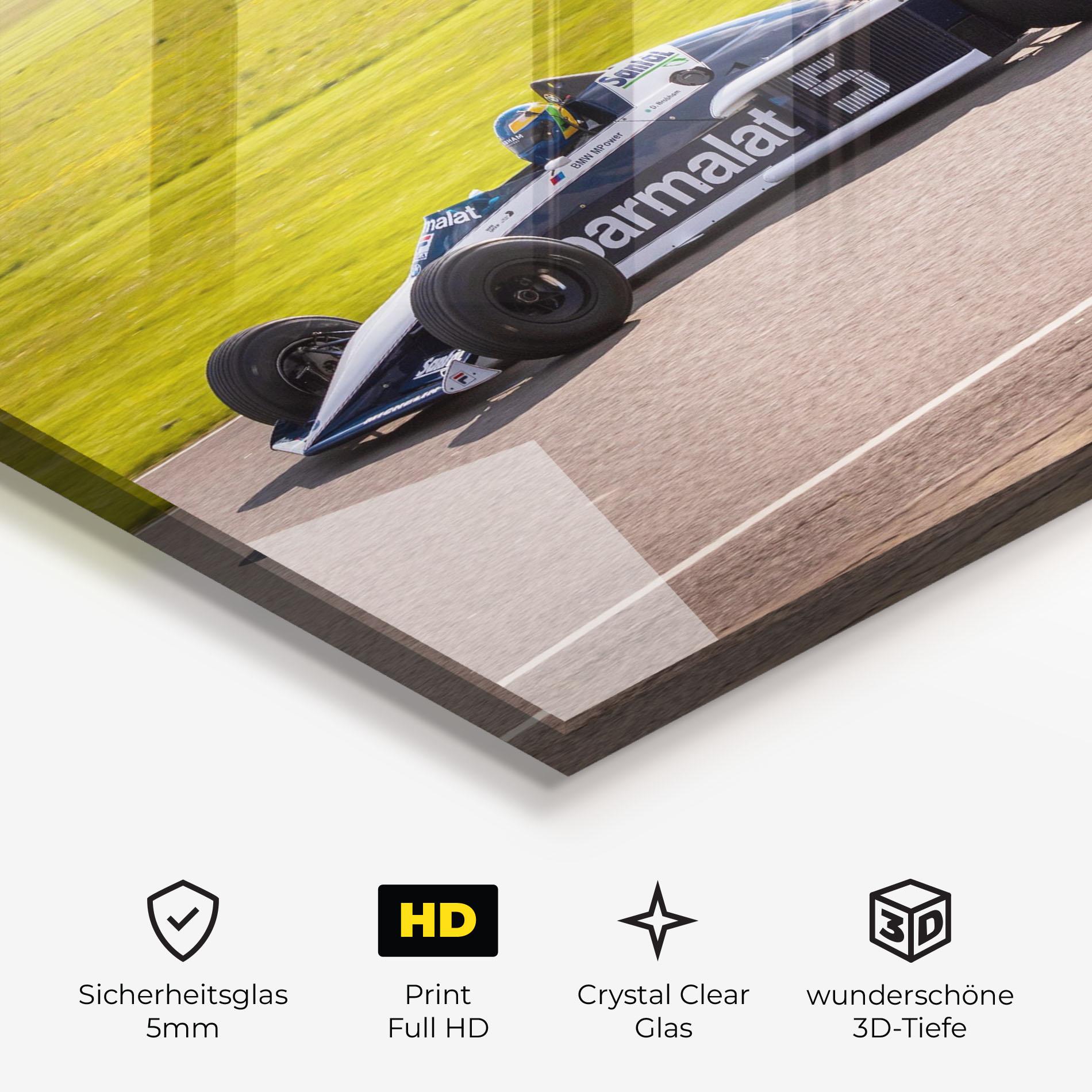 Glasbild Black F1 Car mockup 3