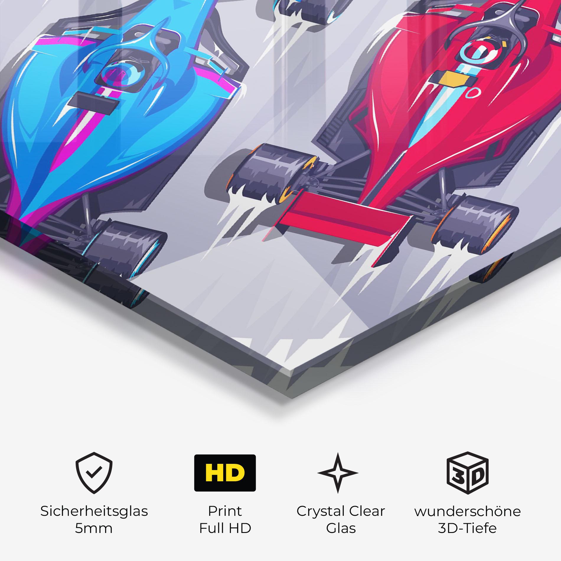 Glasbild Bolides mockup 3