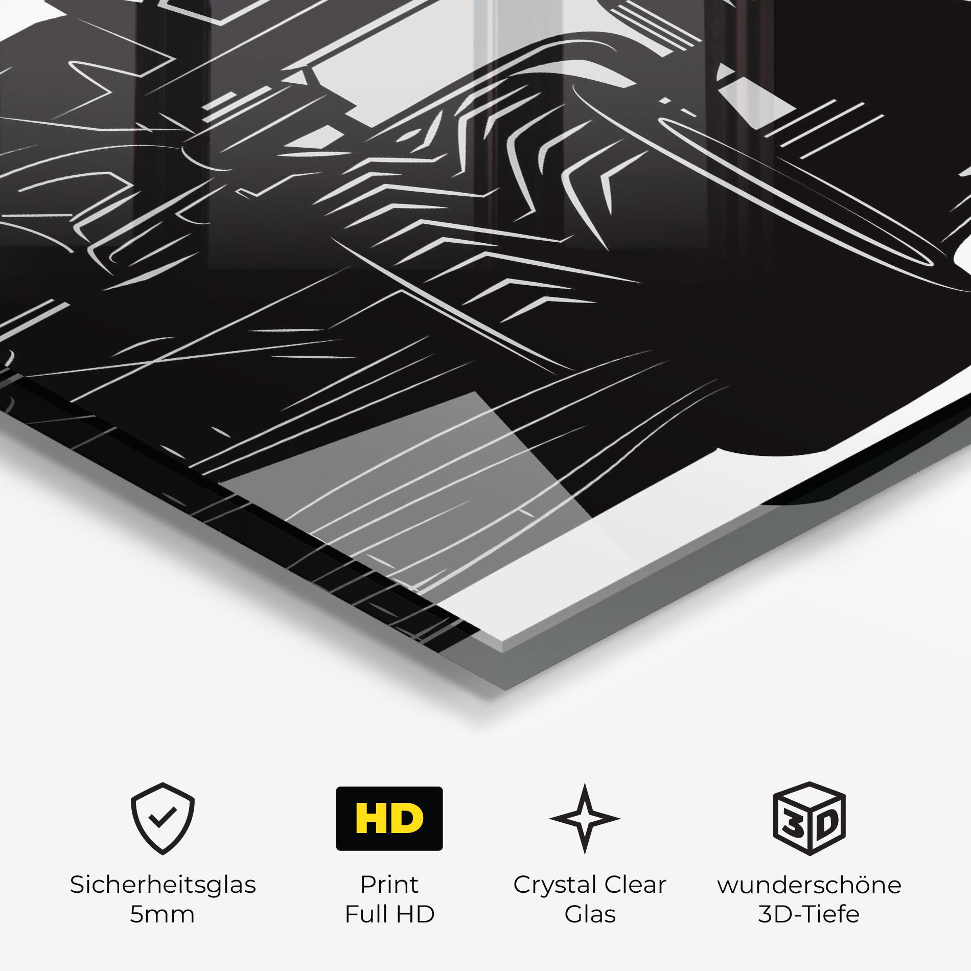 Glasbild Car F1 Smoke mockup 3