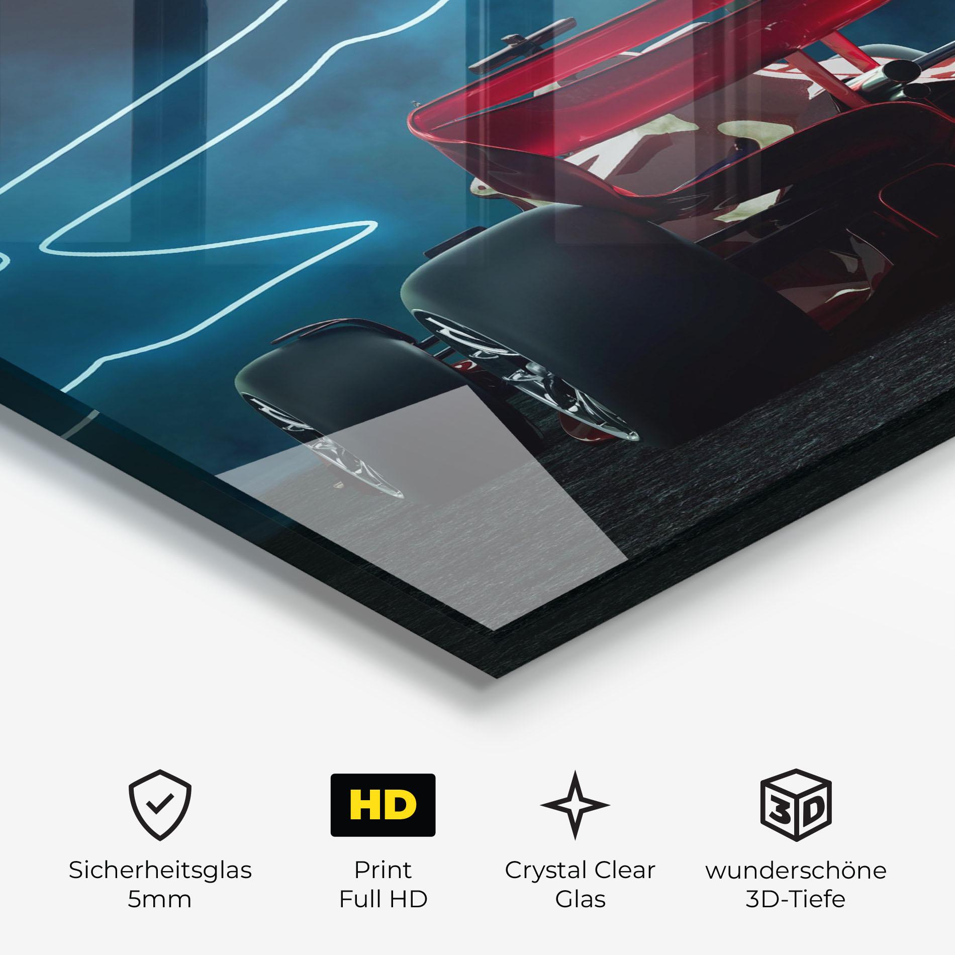 Glasbild Race Car F1 mockup 3