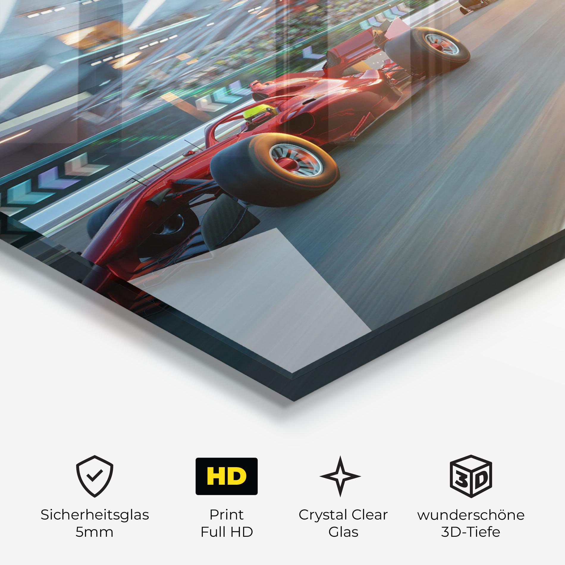 Glasbild Red F1 Speed mockup 3