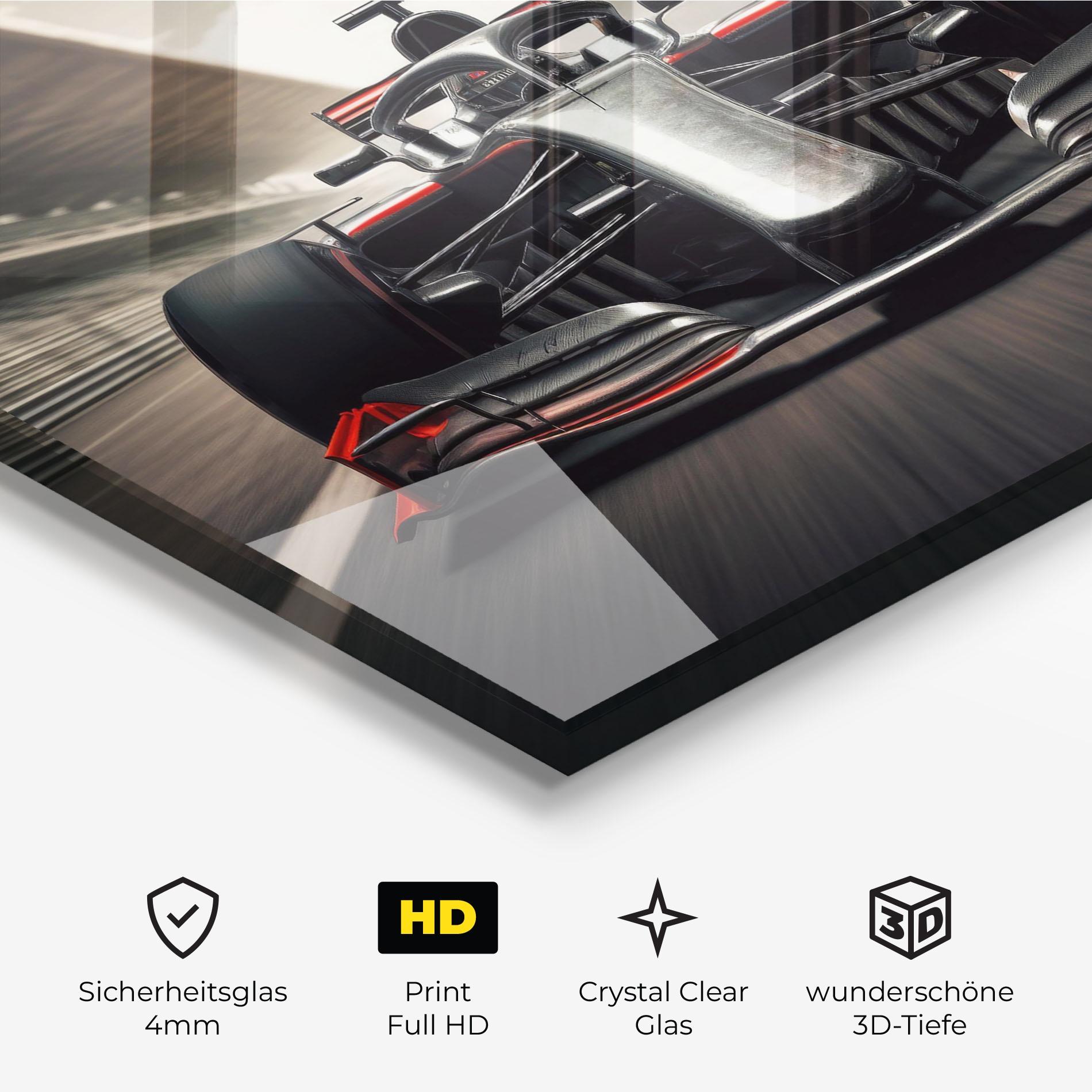 Glasbild Black Red F1 mockup 3