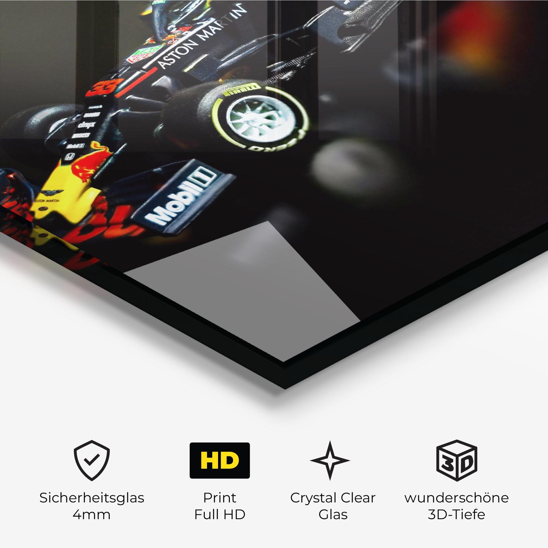 Glasbild Black Yellow F1 mockup 3