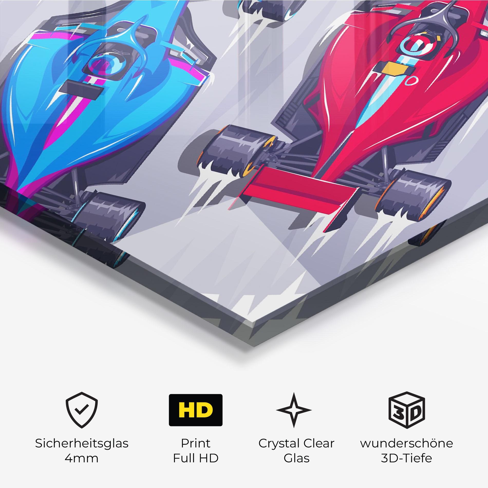 Glasbild Bolides mockup 3