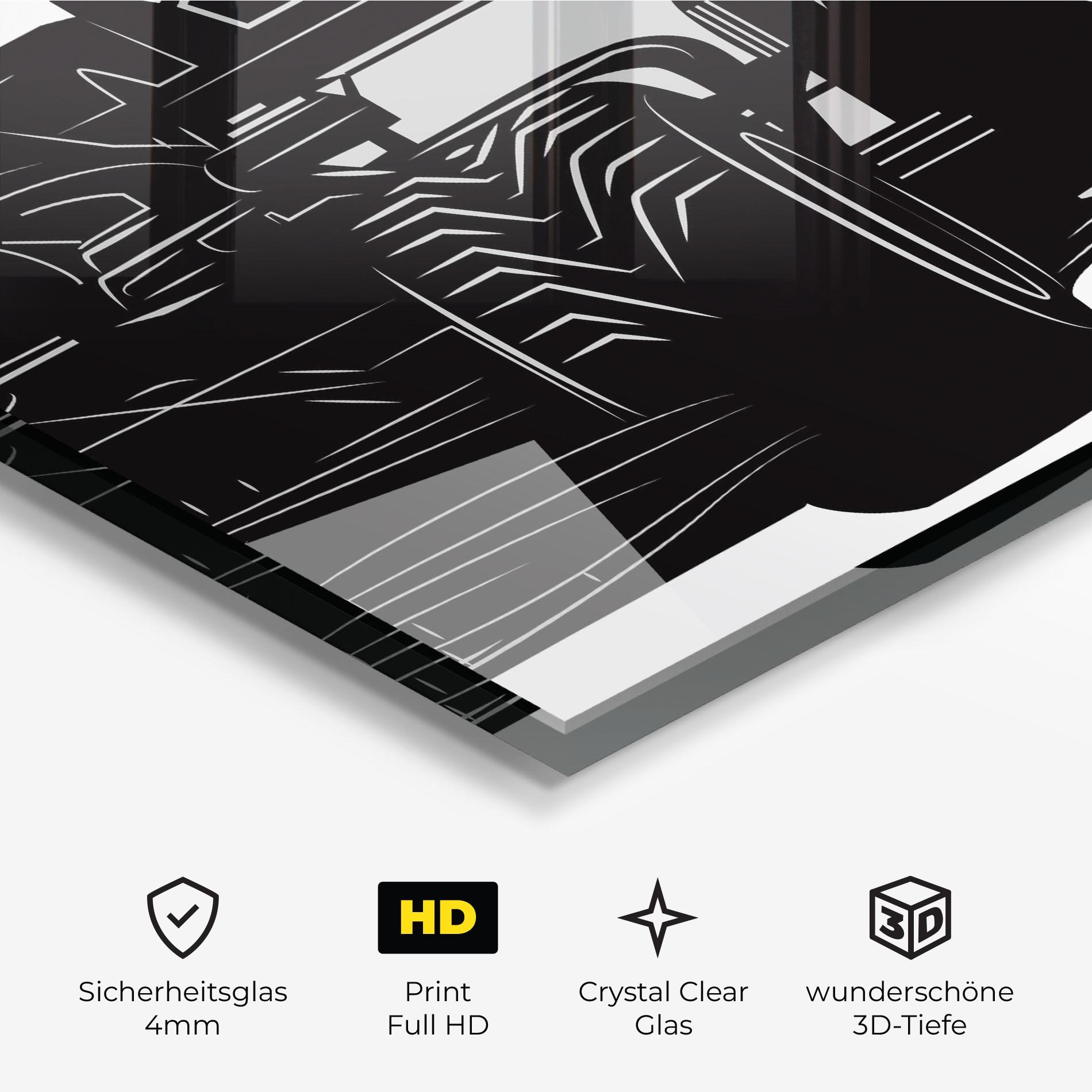 Glasbild Car F1 Smoke mockup 3