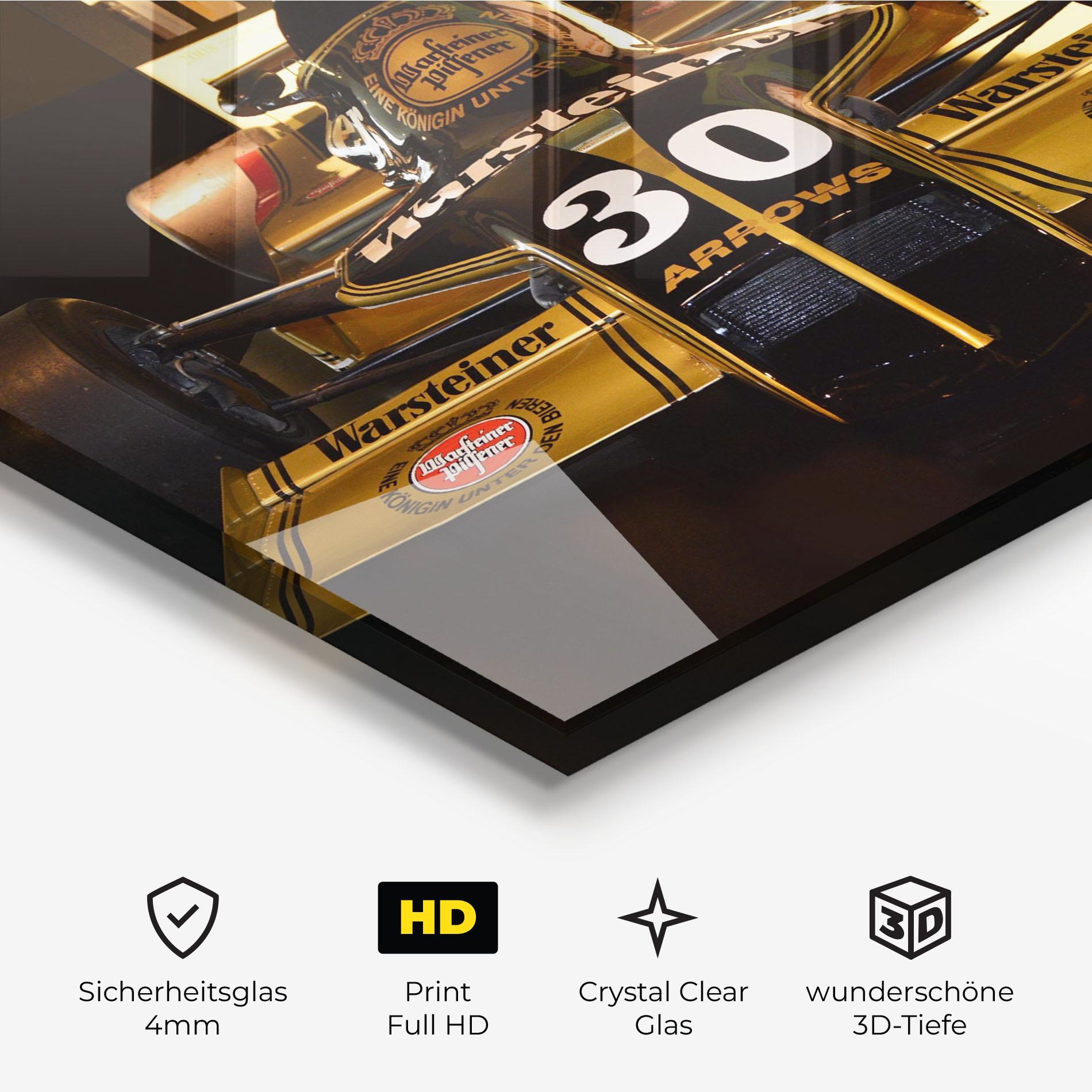 Glasbild Formula 1 Car Color mockup 3