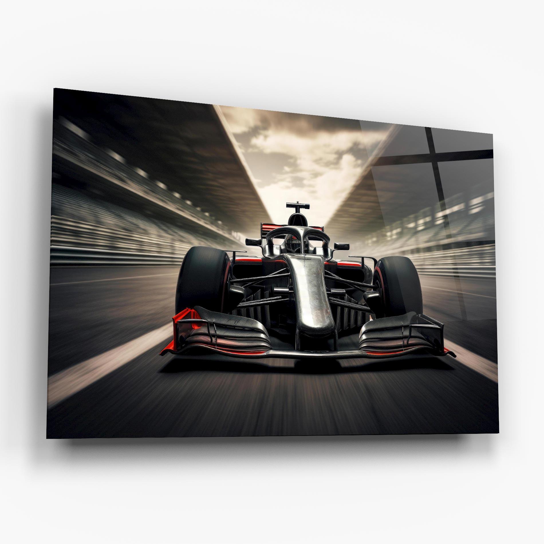 Glasbild Black Red F1 mockup 6