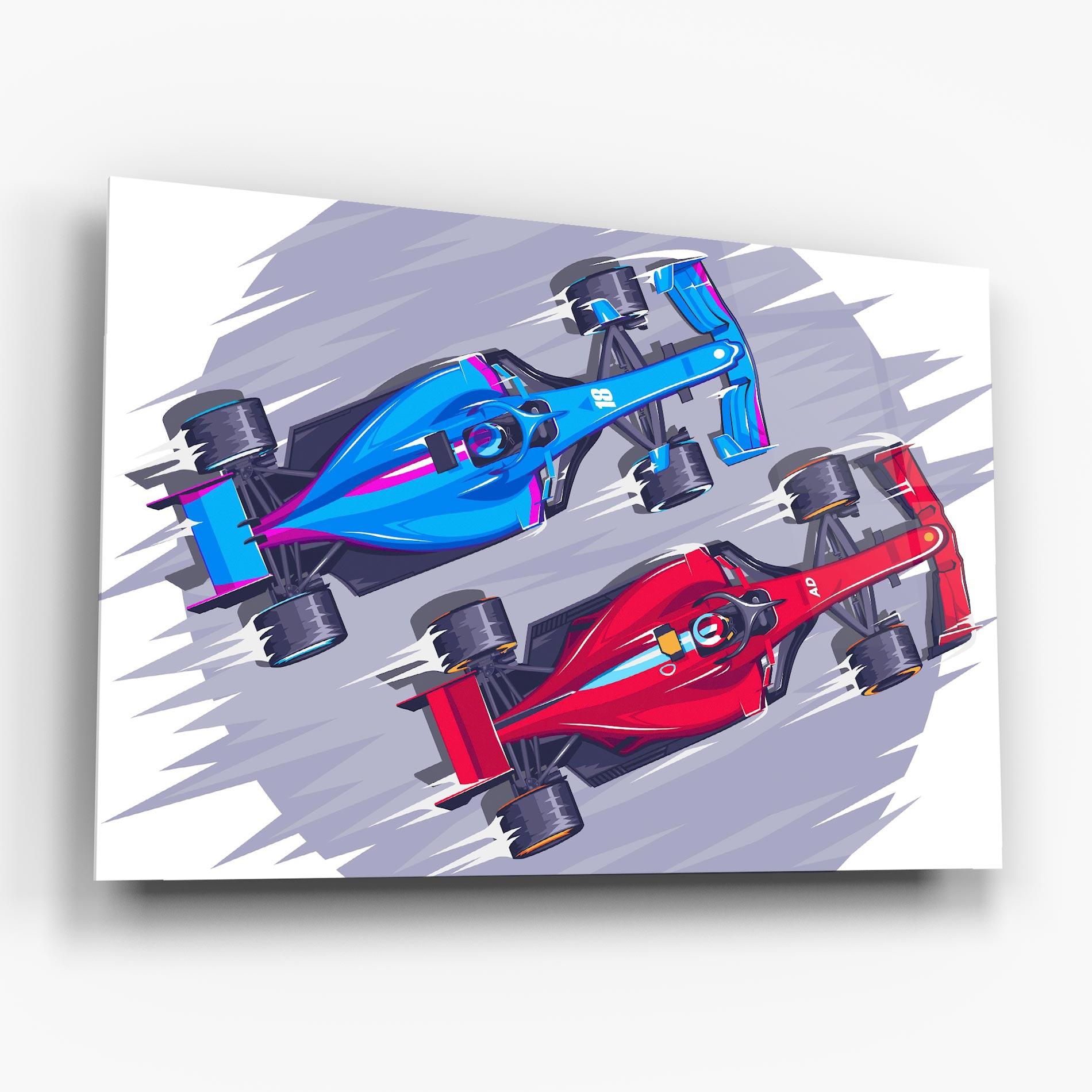 Glasbild Bolides mockup 6