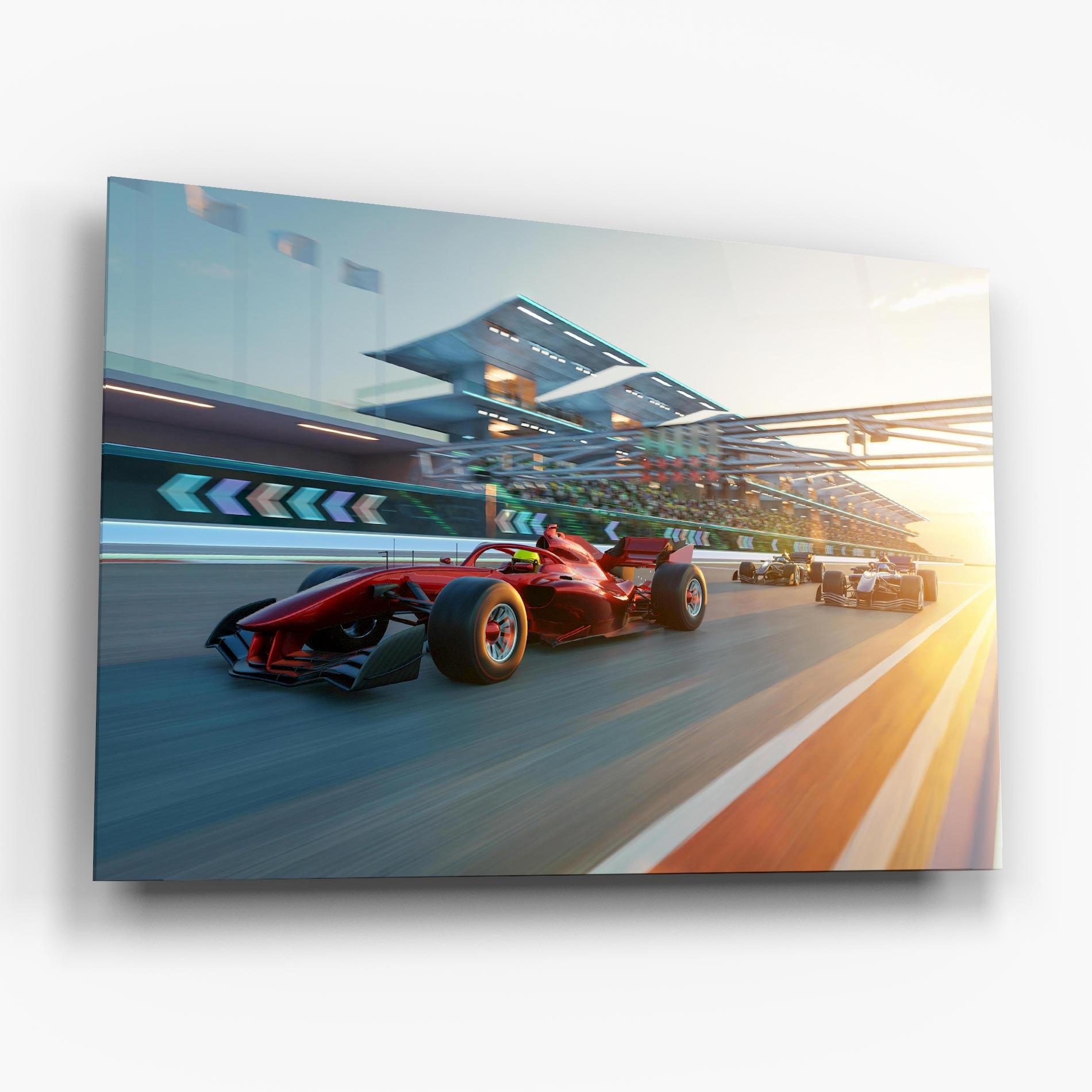 Glasbild Red F1 Speed mockup 6