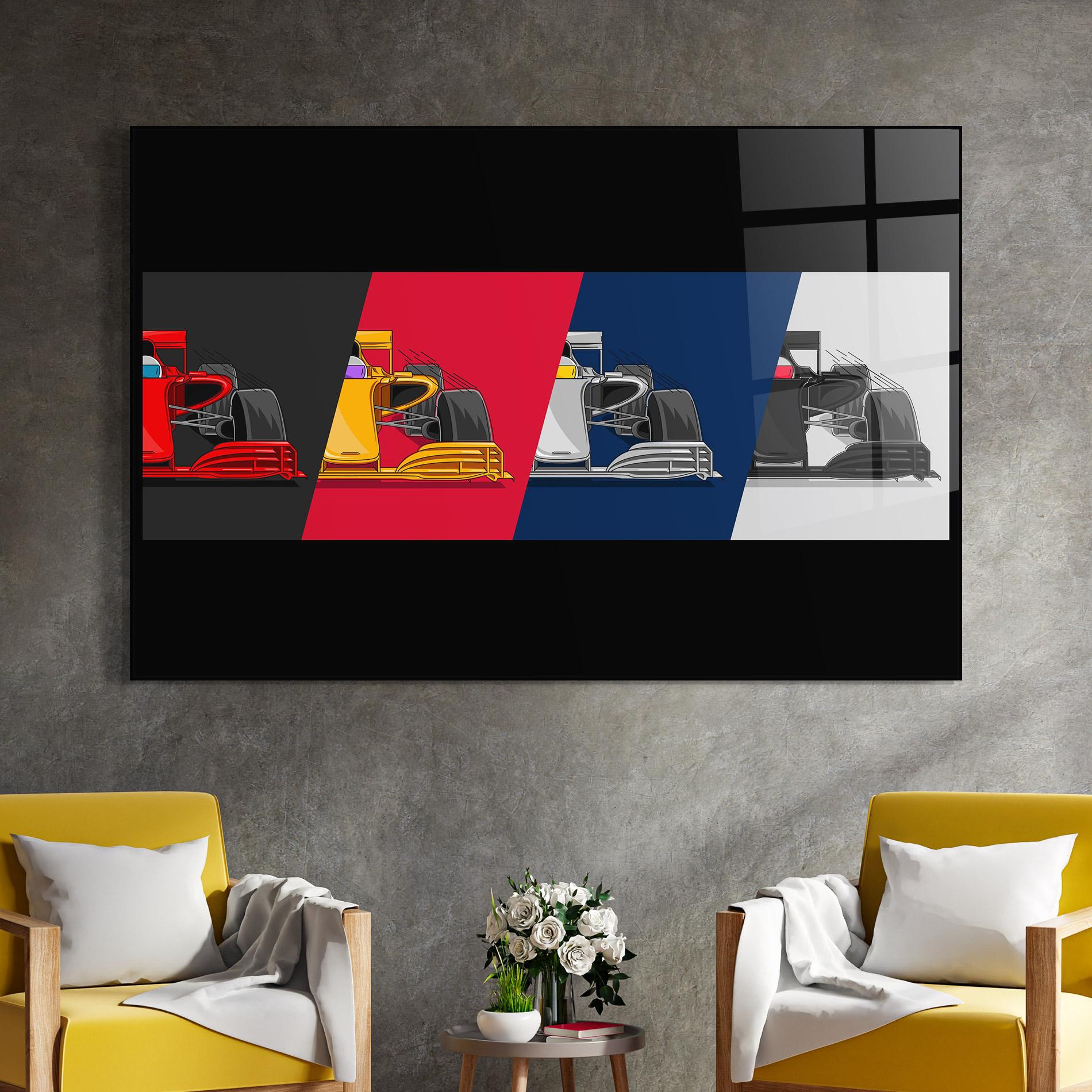 Glasbild F1 Cars mockup 4