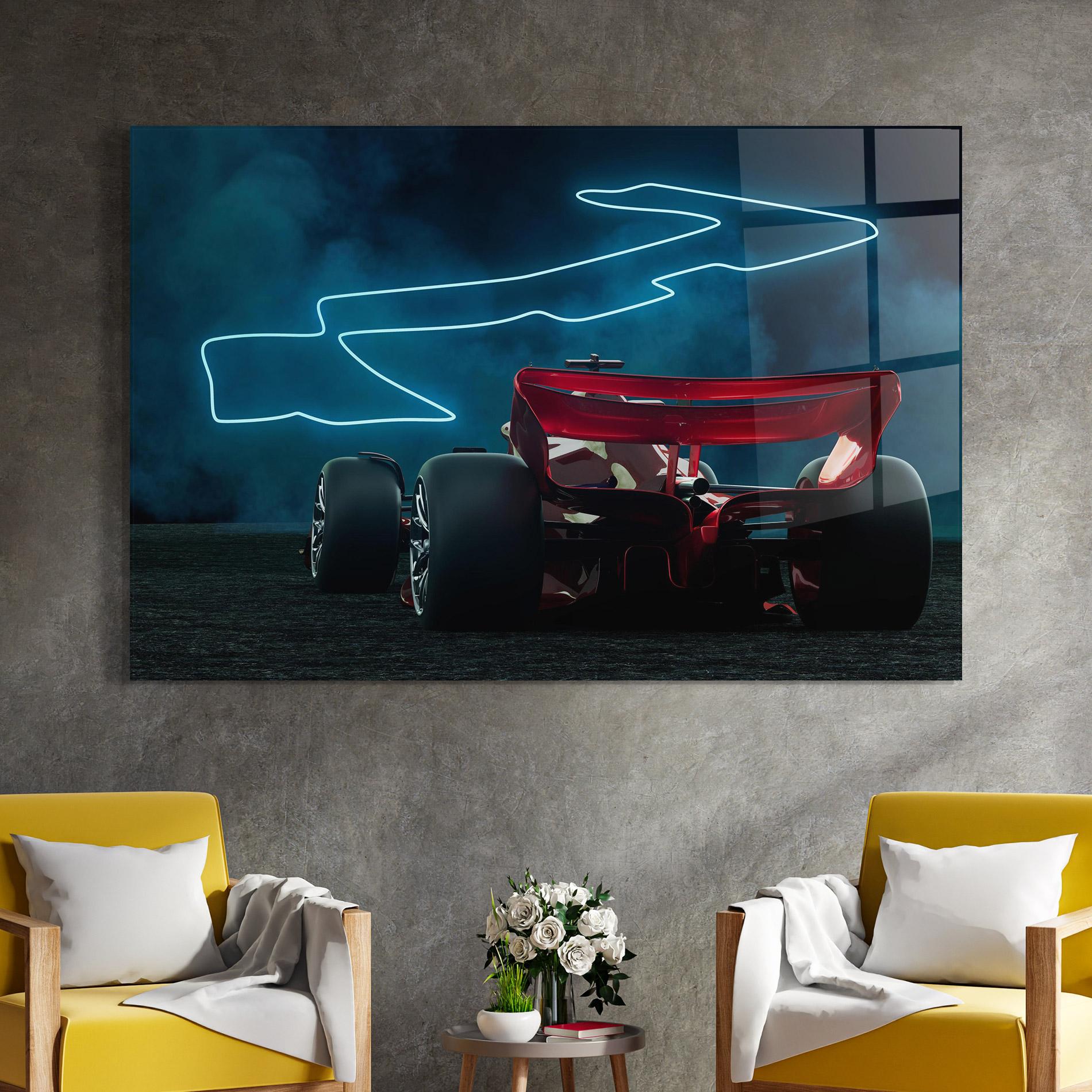Glasbild Race Car F1 mockup 4