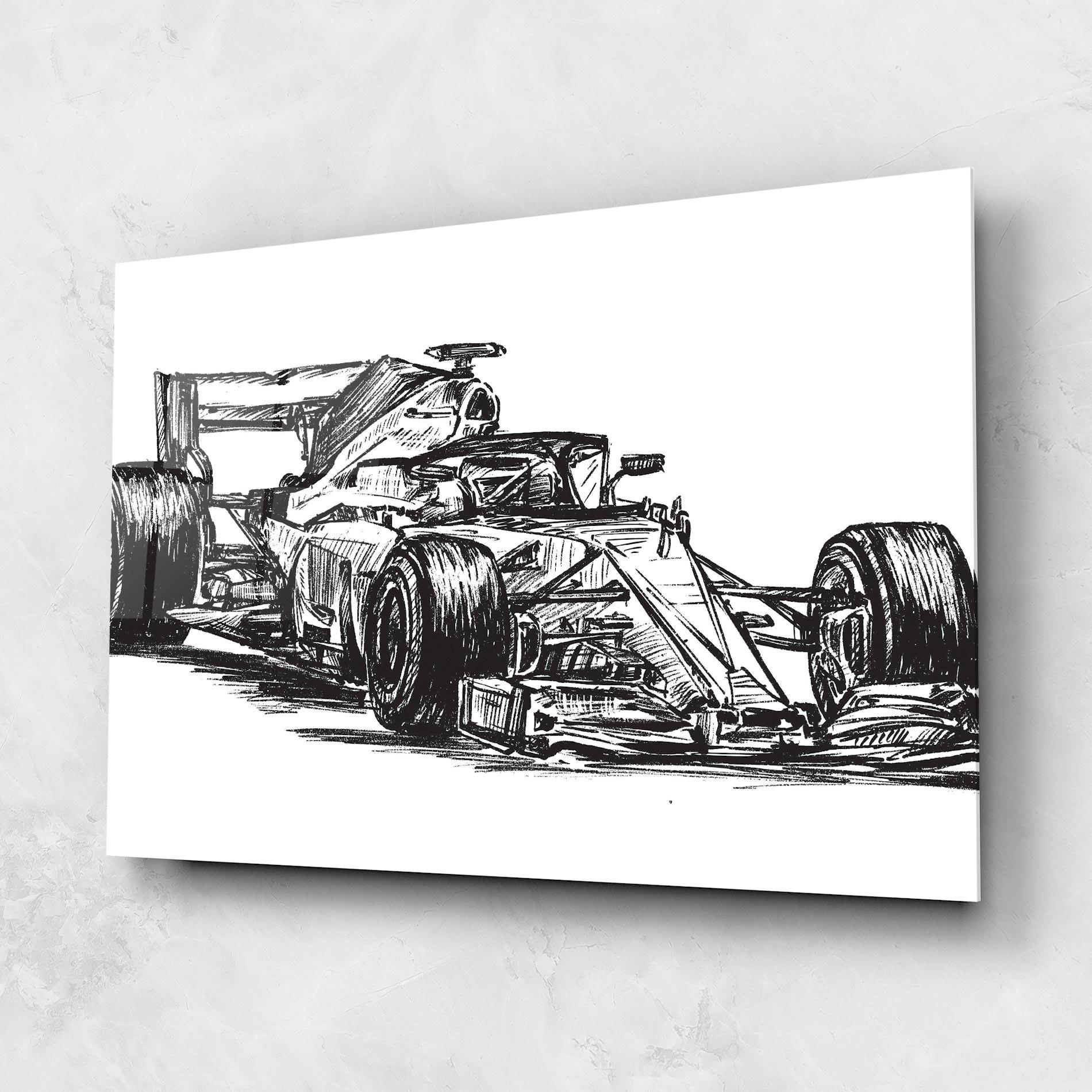 Glasbild Black Line F1 mockup 1