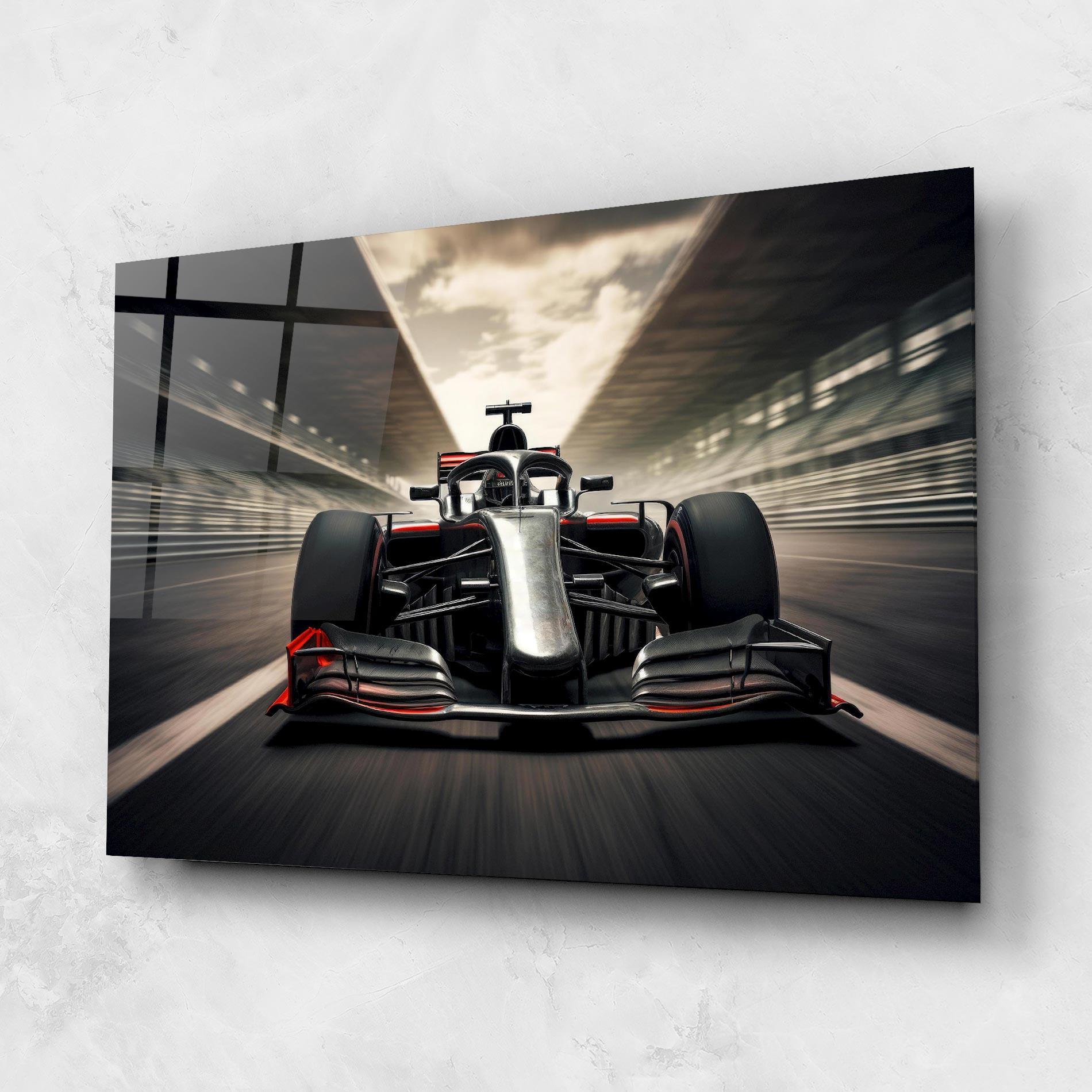 Glasbild Black Red F1 mockup 1
