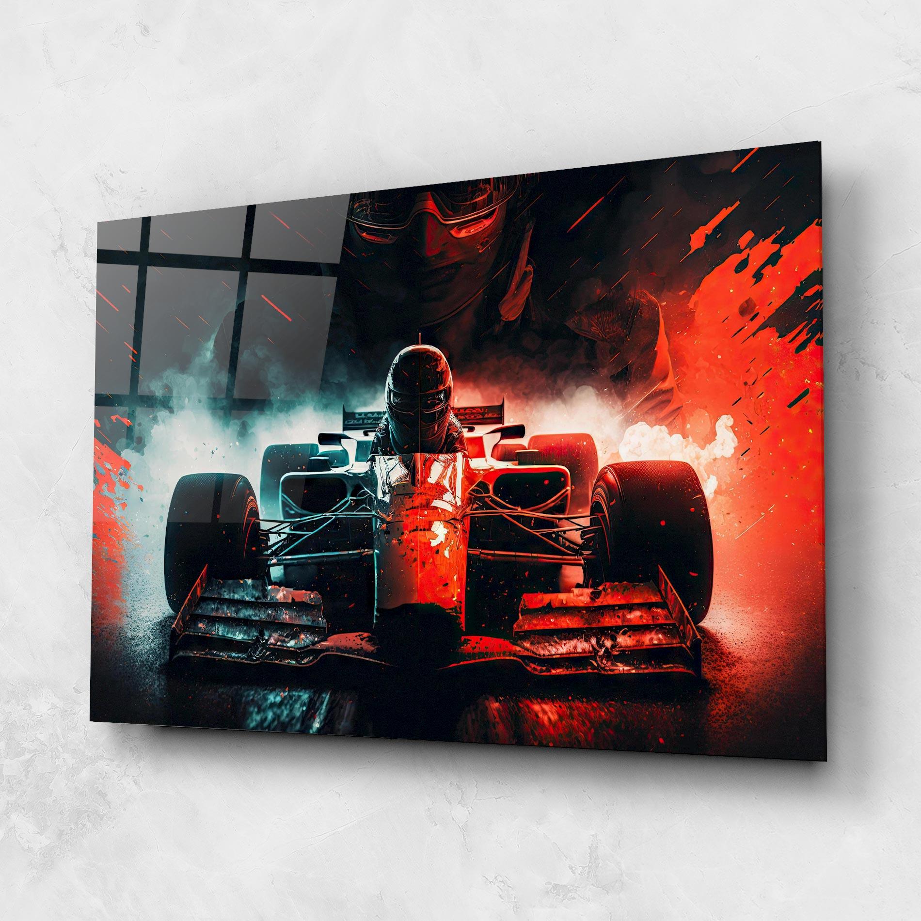 Glasbild Blue Red F1 mockup 1